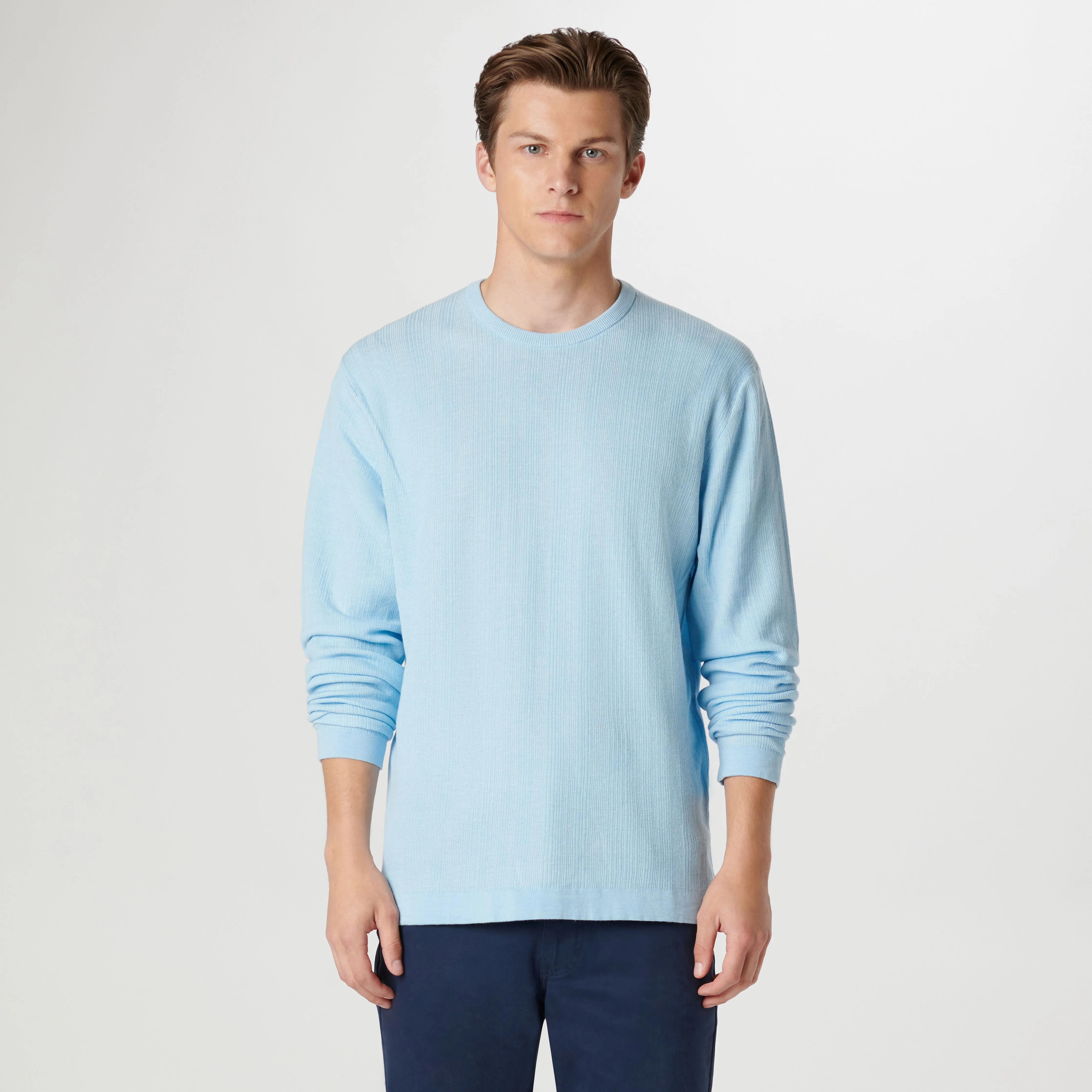 Thin Rib Crew Neck Sweater sold by Bugatchi product image thumbnail 2