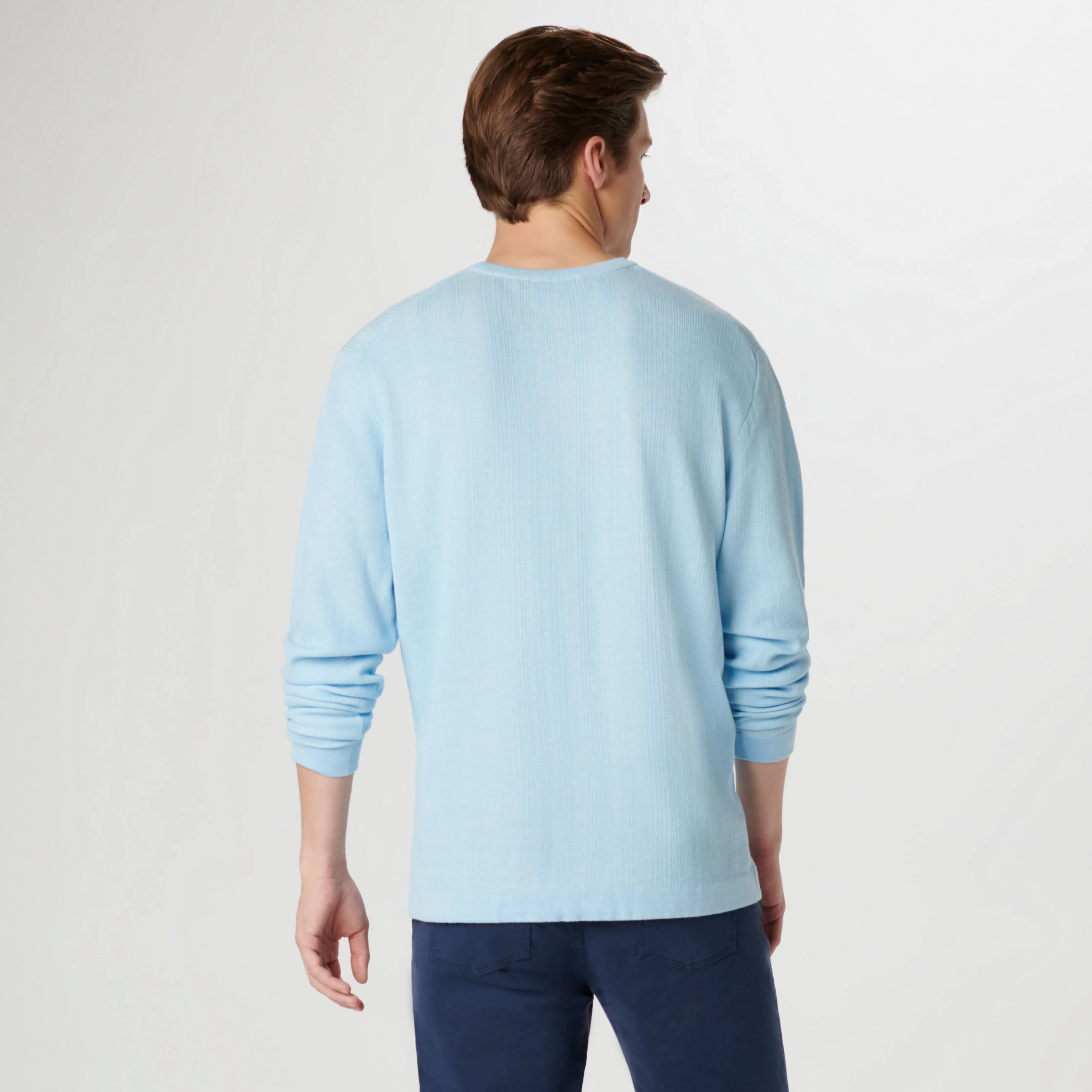 Thin Rib Crew Neck Sweater sold by Bugatchi product image thumbnail 4
