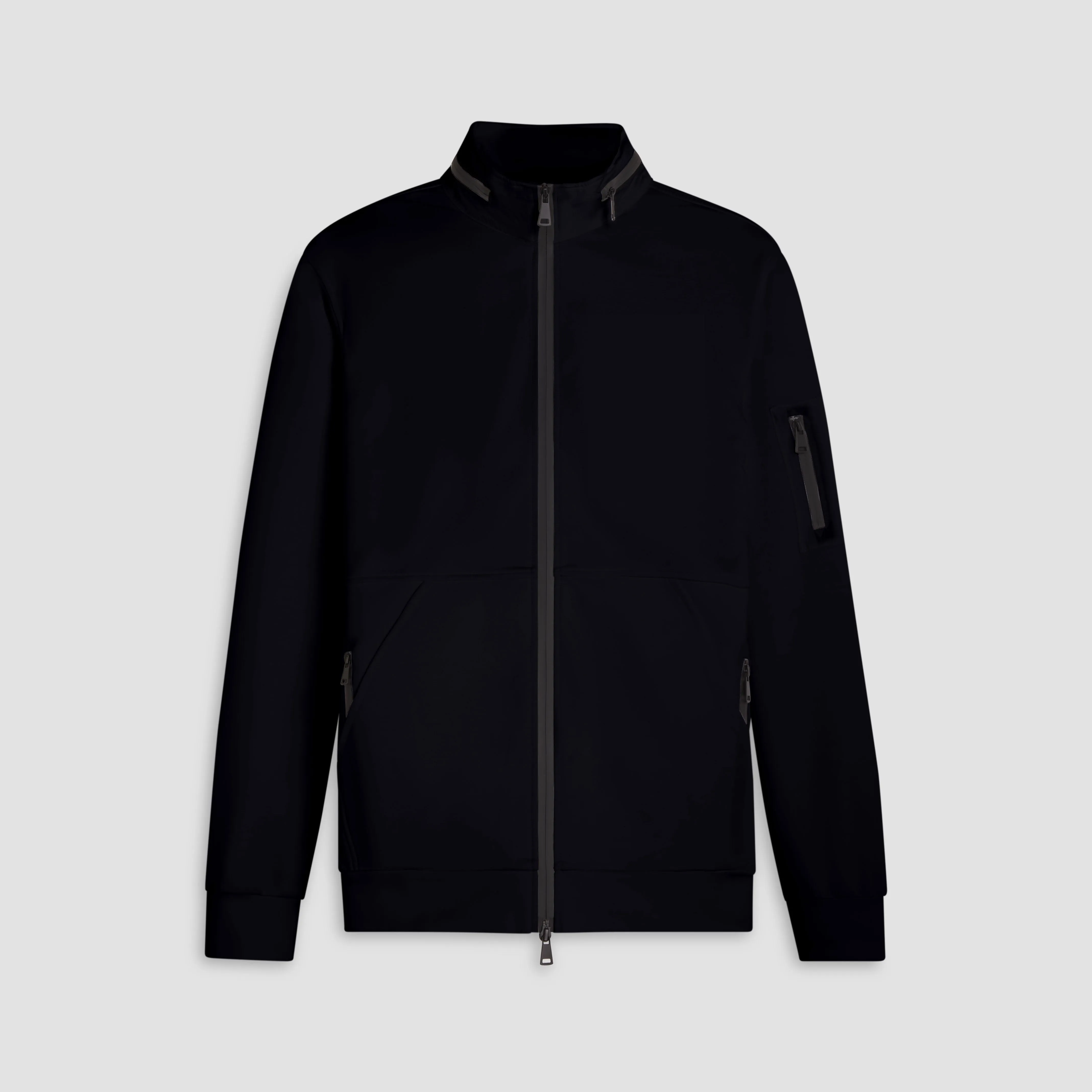 Mock Neck Jacket With Stow-Away Hood sold by Bugatchi