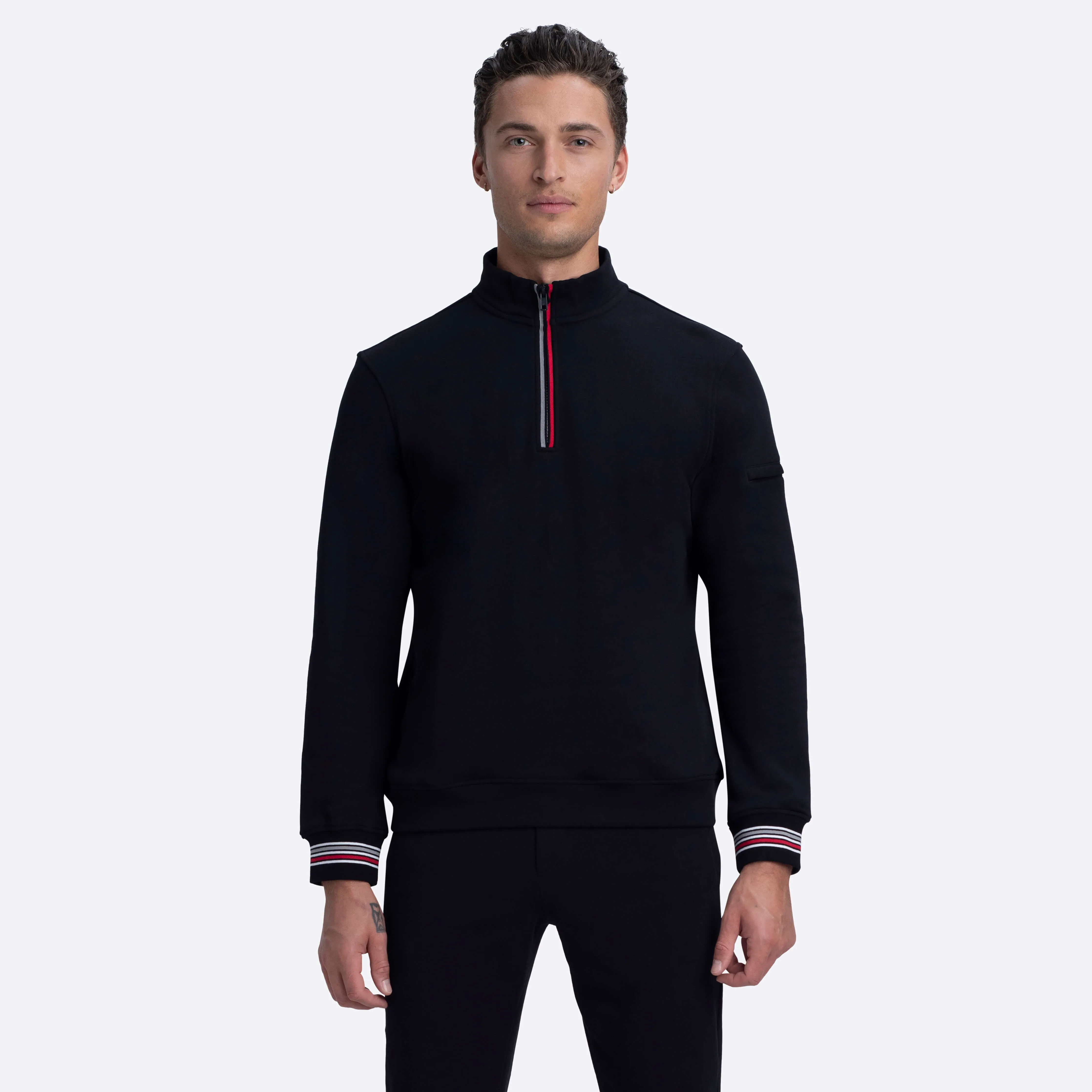 Quarter Zip Mock Neck Sweatshirt sold by Bugatchi product image thumbnail 2