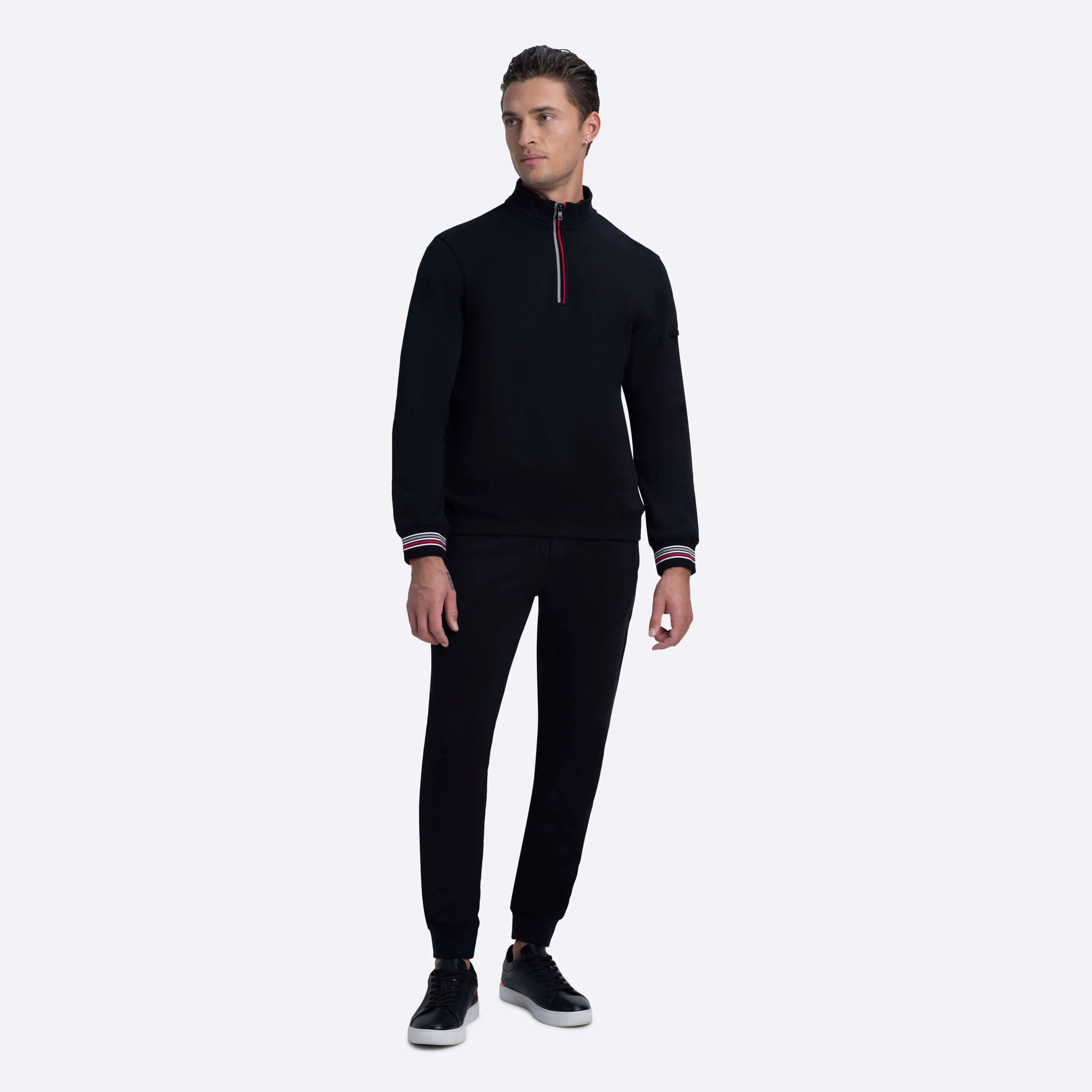 Quarter Zip Mock Neck Sweatshirt sold by Bugatchi product image thumbnail 5