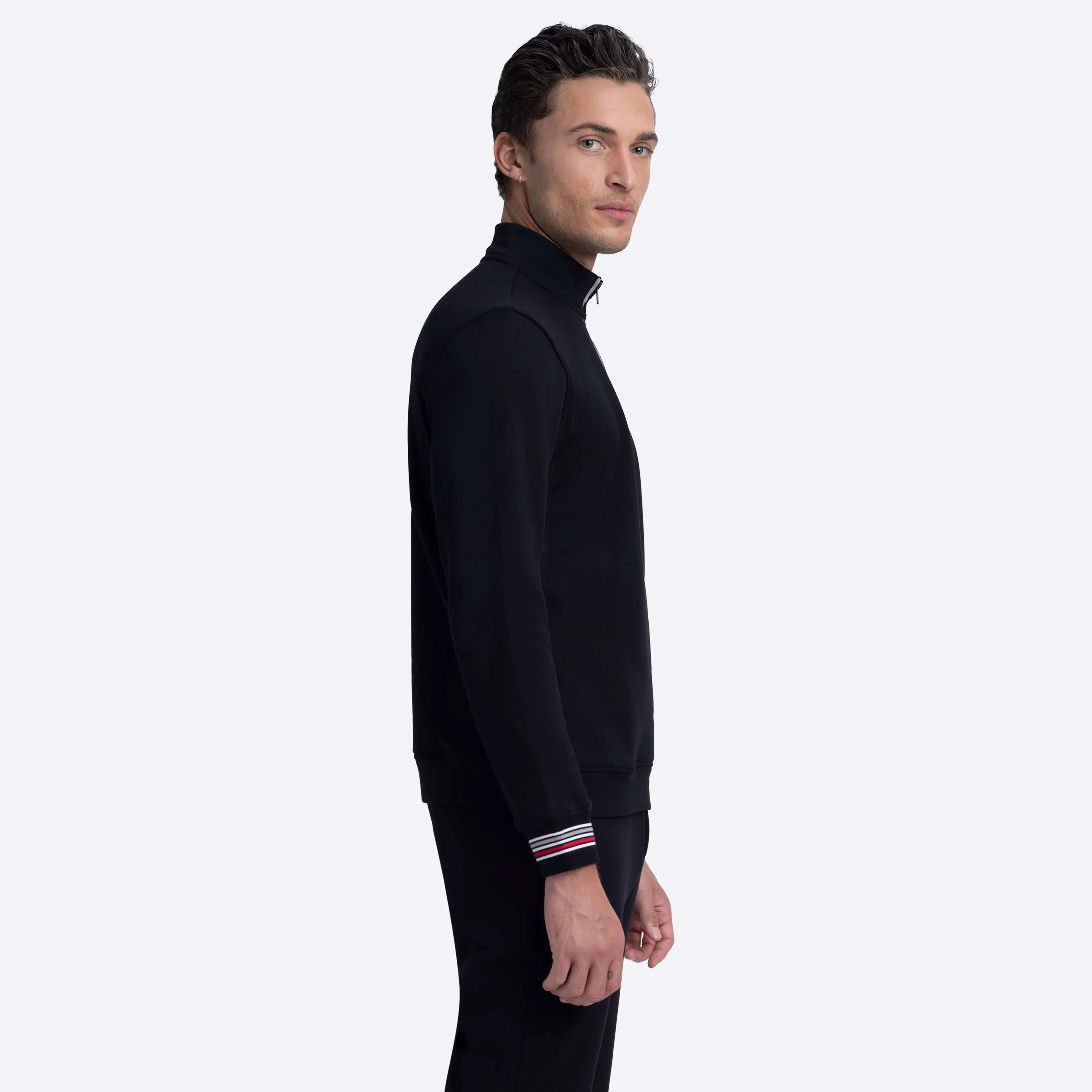 Quarter Zip Mock Neck Sweatshirt sold by Bugatchi product image thumbnail 3
