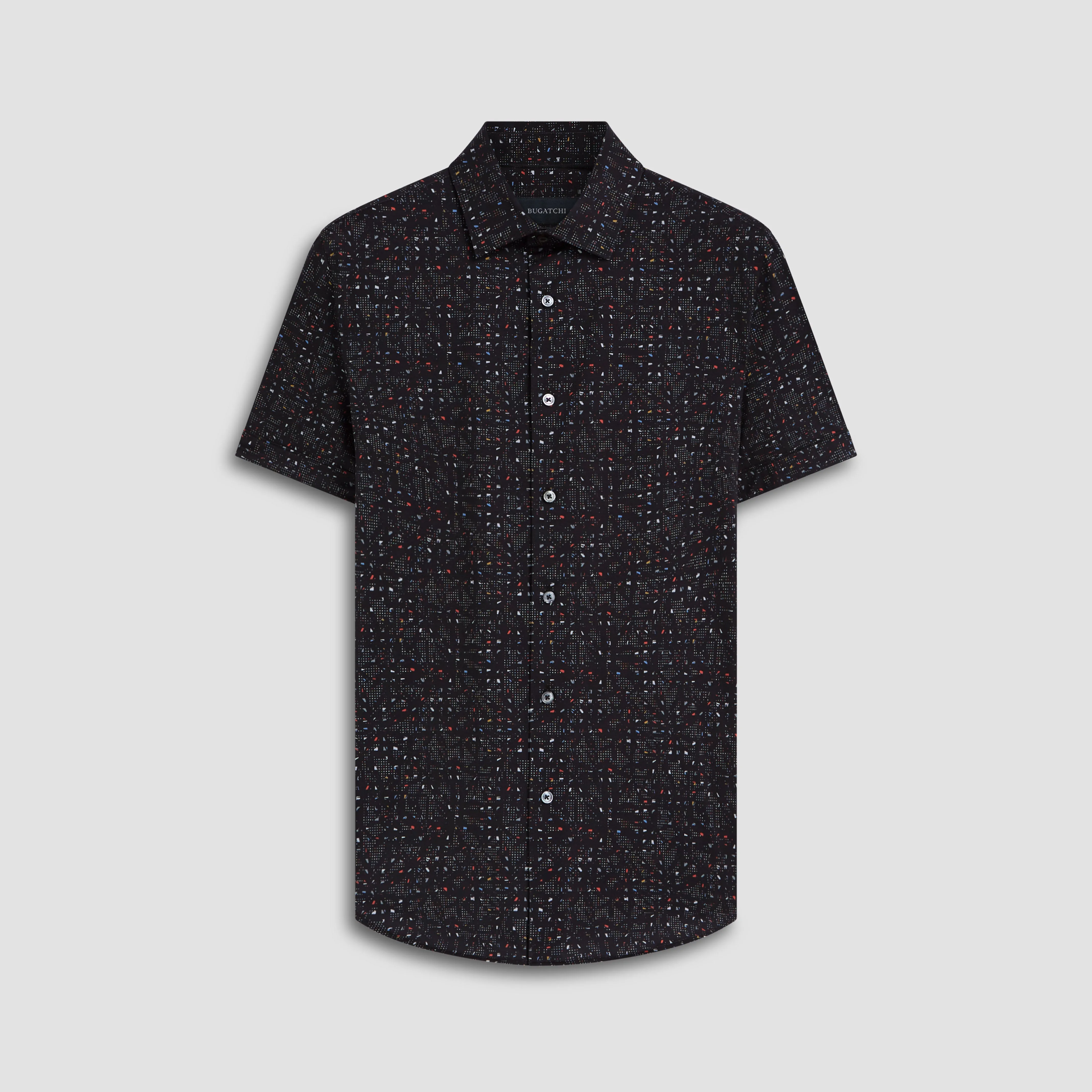 Miles Abstract OoohCotton Short Sleeve Shirt sold by Bugatchi