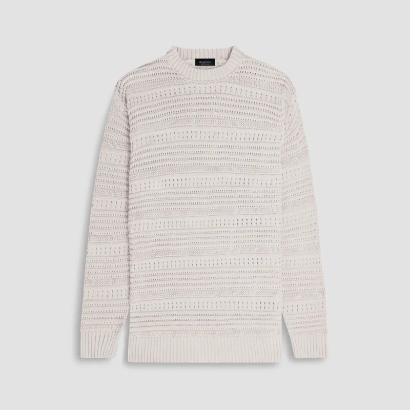 Patterned Crew Neck Sweater sold by Bugatchi