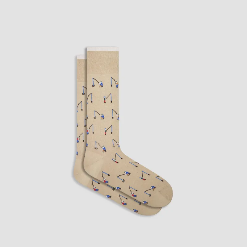 Fisherman Mid-Calf Socks sold by Bugatchi