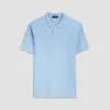 Towelling French Terry Johnny Collar Polo sold by Bugatchi