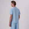 Towelling French Terry Johnny Collar Polo sold by Bugatchi