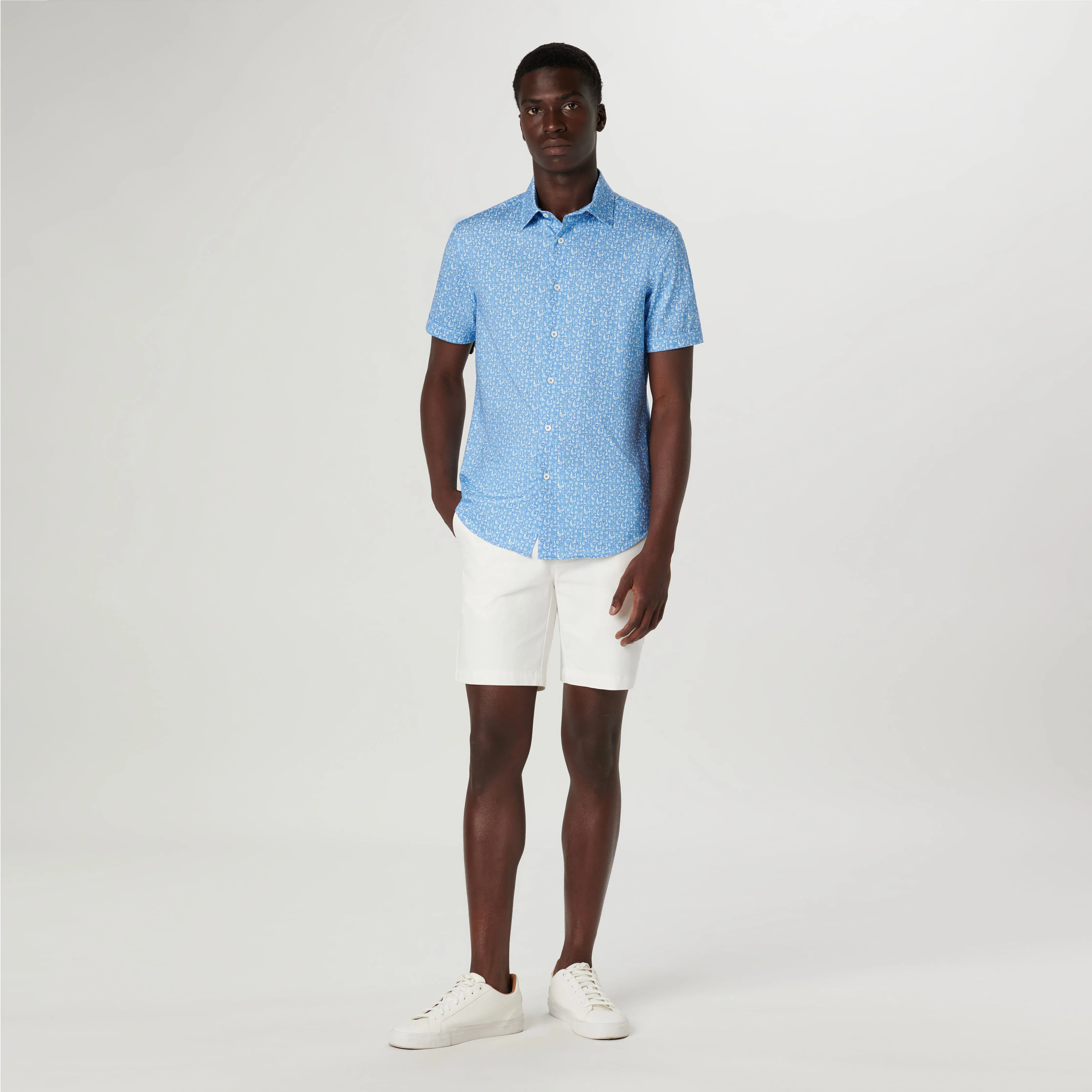 Miles Barware OoohCotton Short Sleeve Shirt sold by Bugatchi product image thumbnail 5