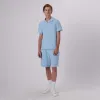 Towelling French Terry Johnny Collar Polo sold by Bugatchi