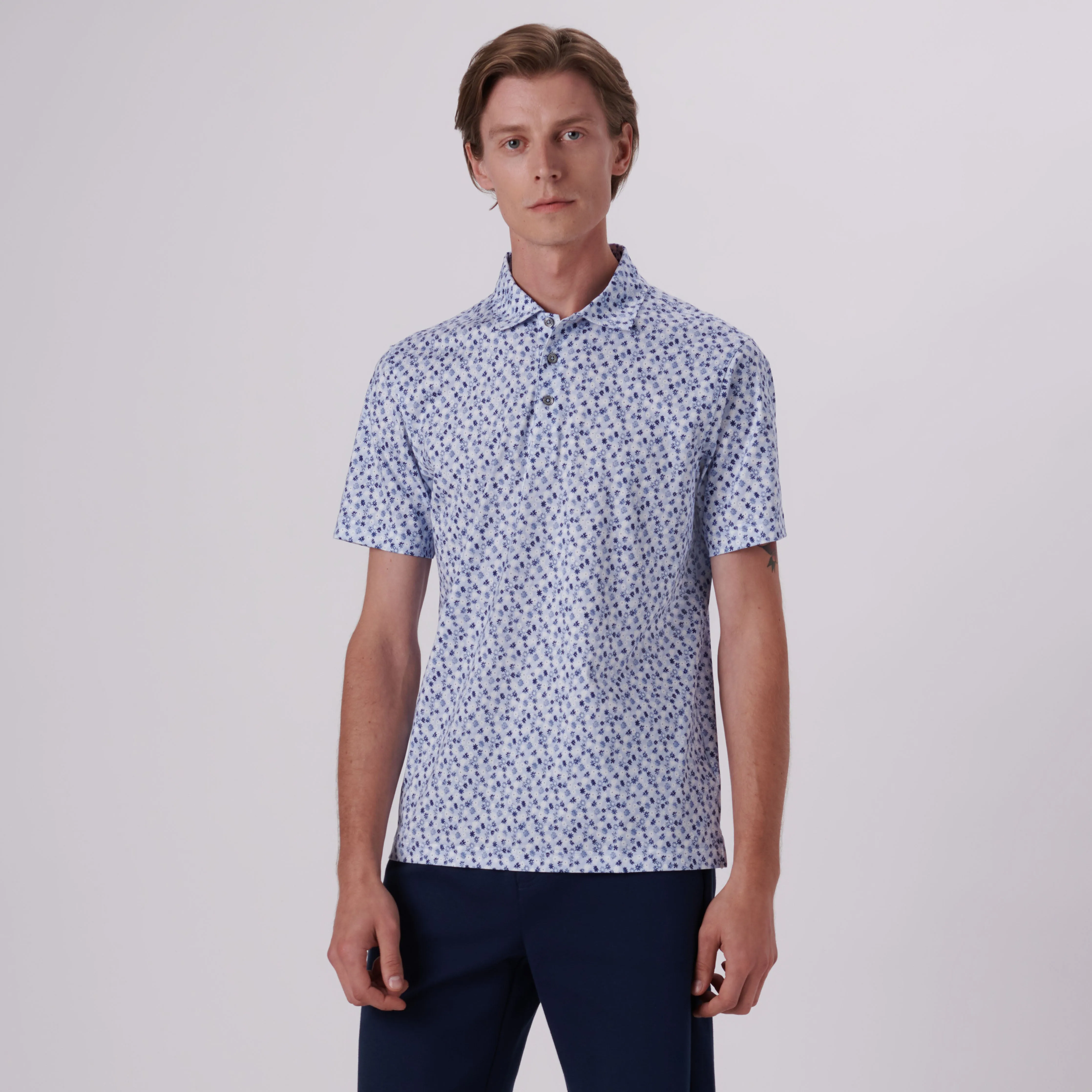 Victor Floral Print OoohCotton Polo sold by Bugatchi product image thumbnail 2