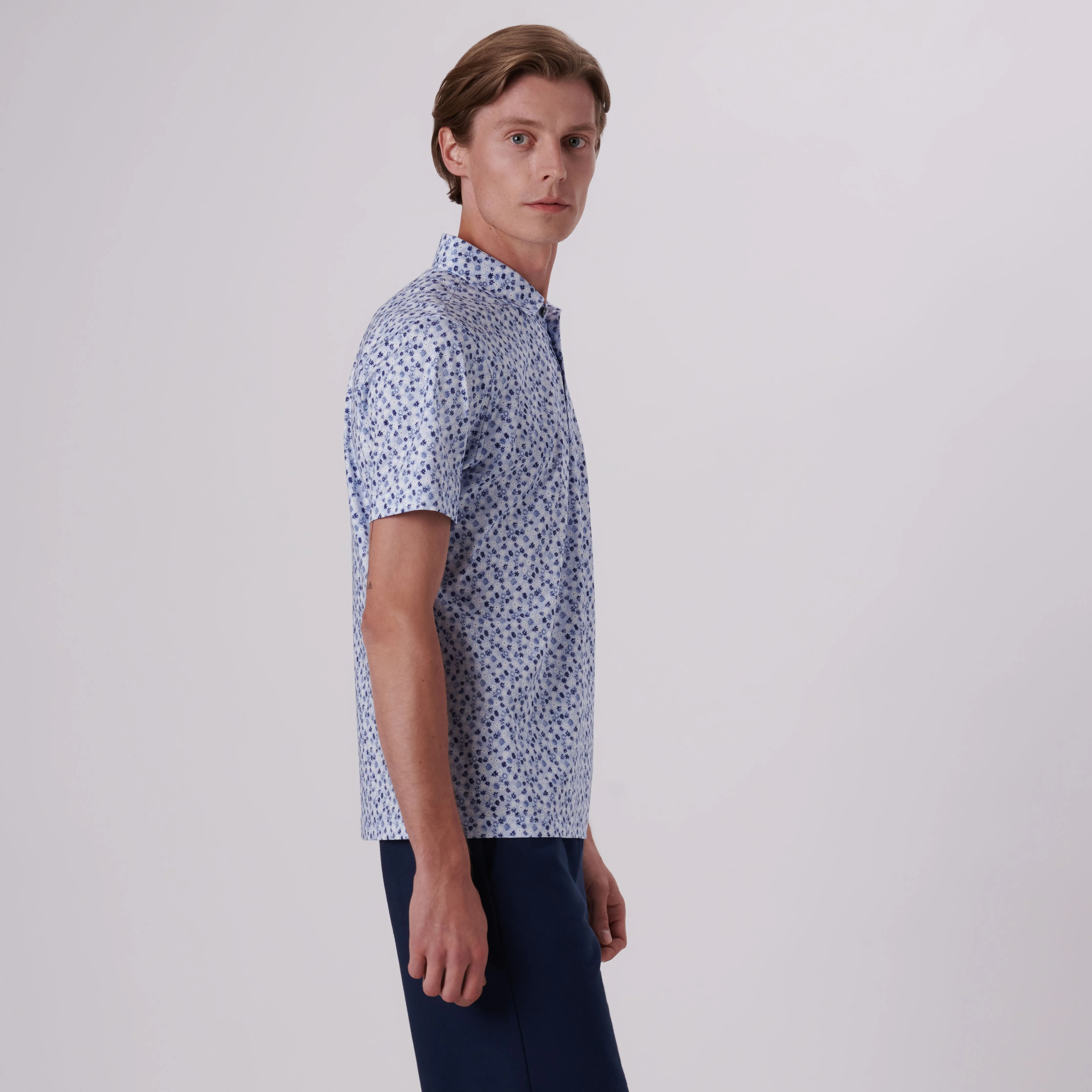 Victor Floral Print OoohCotton Polo sold by Bugatchi product image thumbnail 3