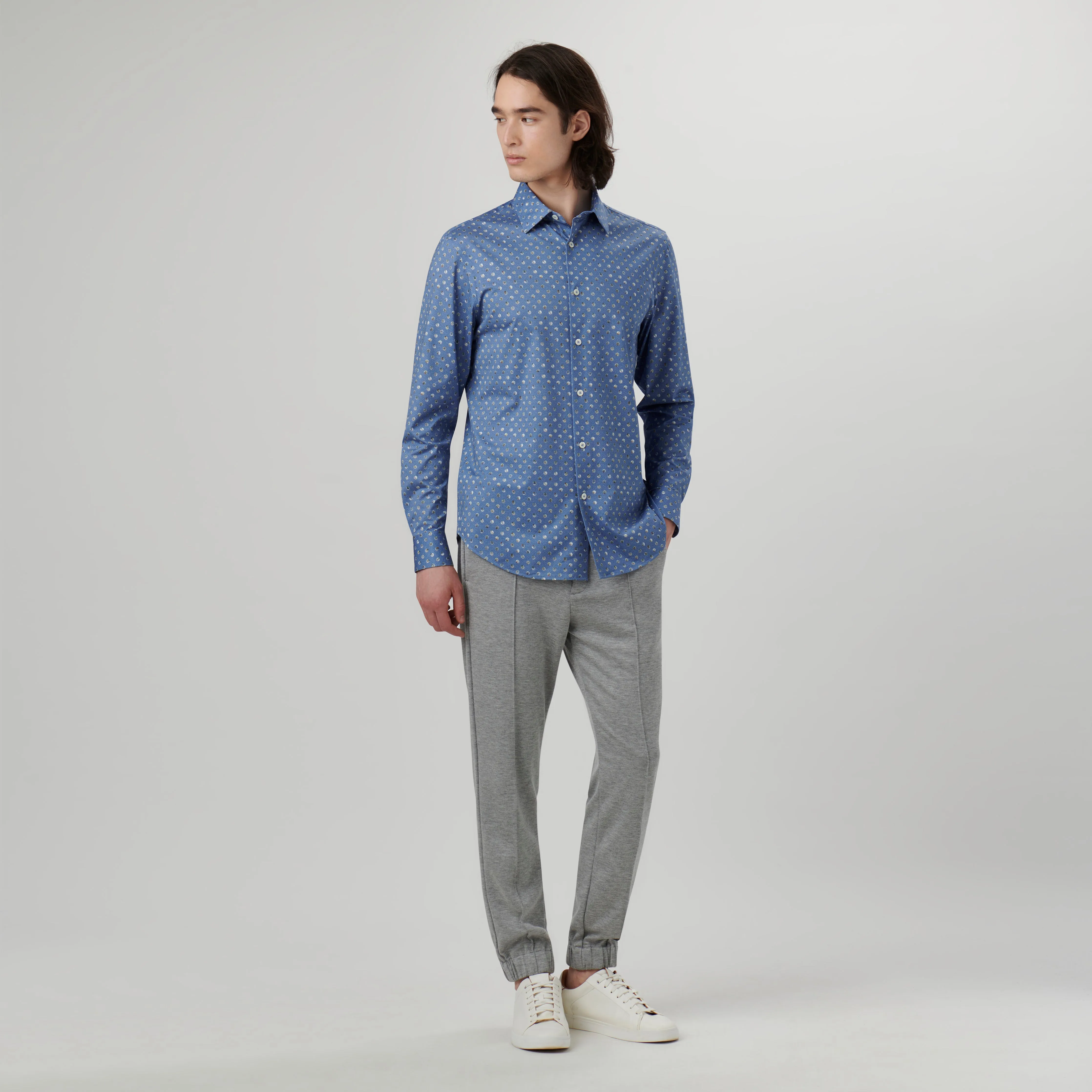 James Abstract Print OoohCotton Shirt sold by Bugatchi product image thumbnail 5