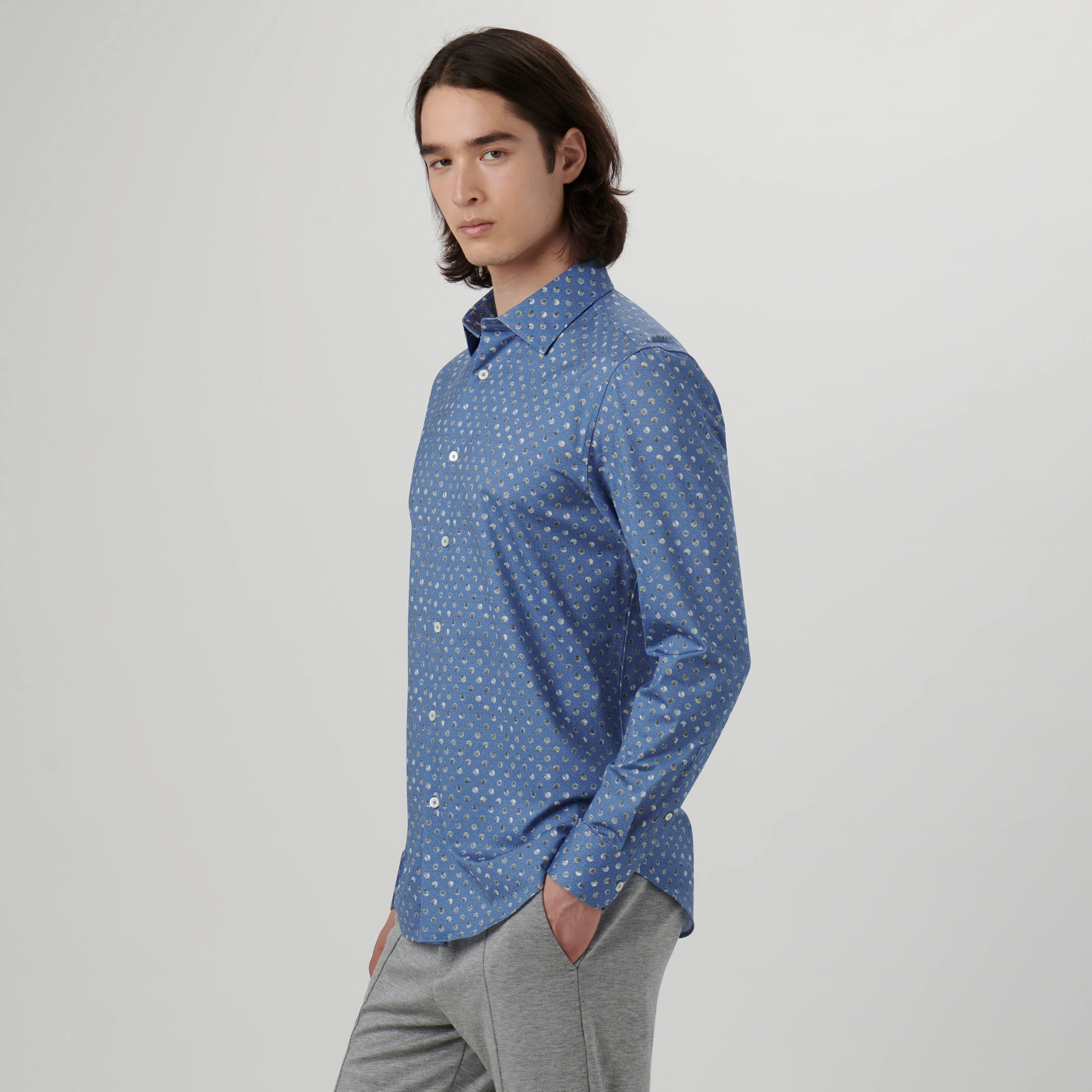 James Abstract Print OoohCotton Shirt sold by Bugatchi product image thumbnail 3