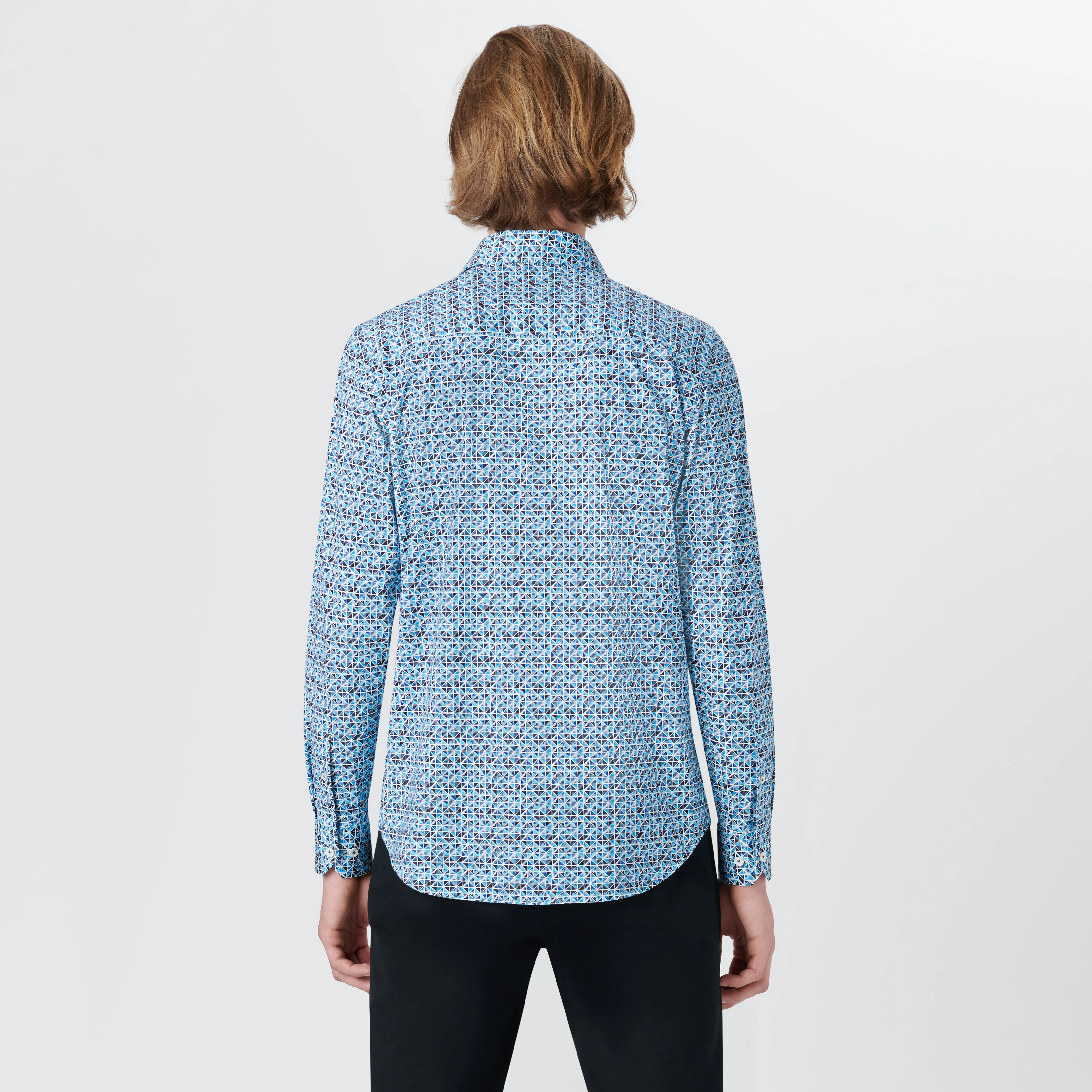JAMES Diamond Print OoohCotton Shirt sold by Bugatchi product image thumbnail 4