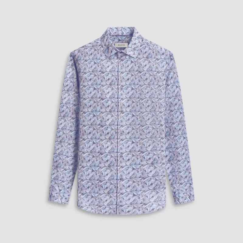 James Leaf Print OoohCotton Shirt sold by Bugatchi