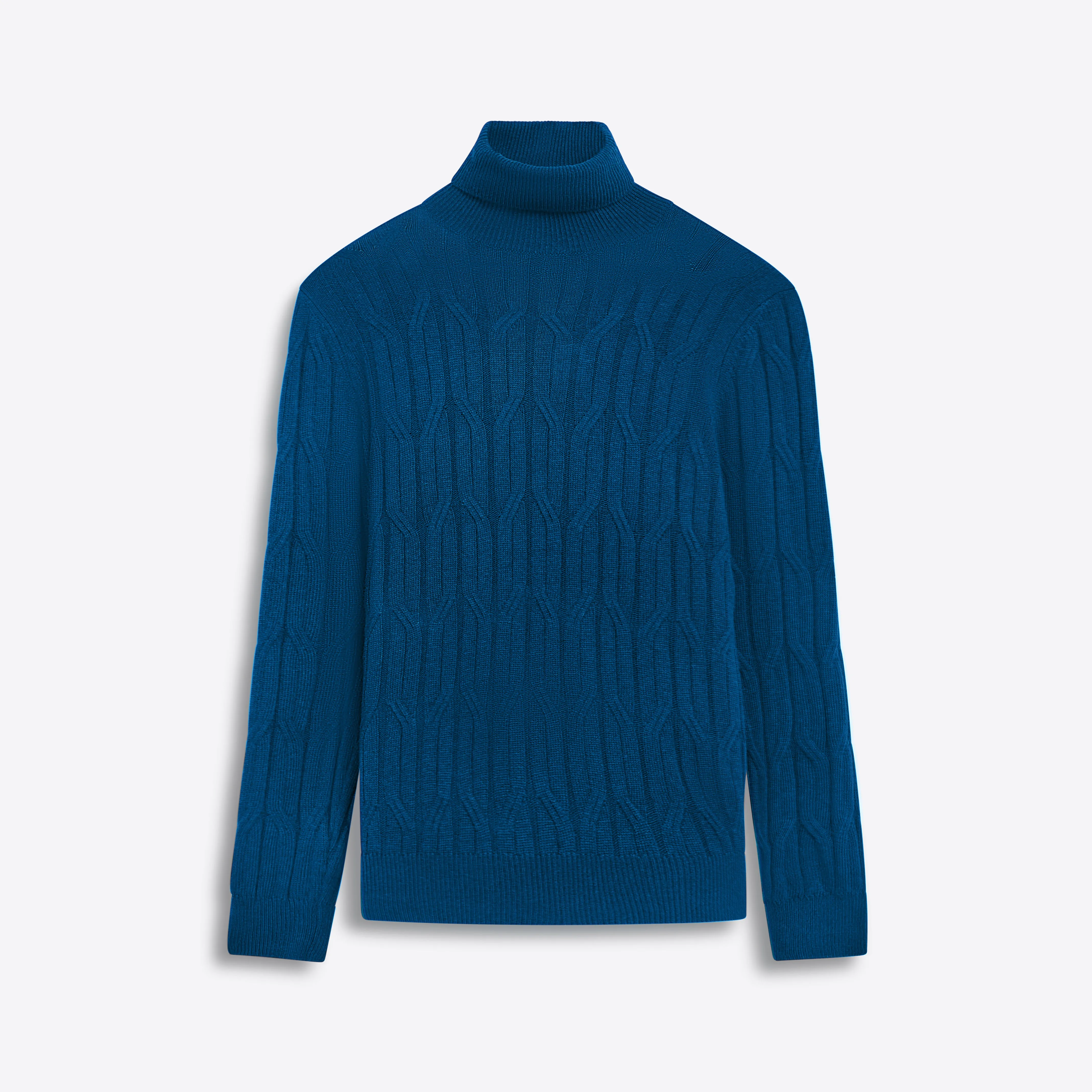 Turtle Neck Cable Jacquard Sweater sold by Bugatchi