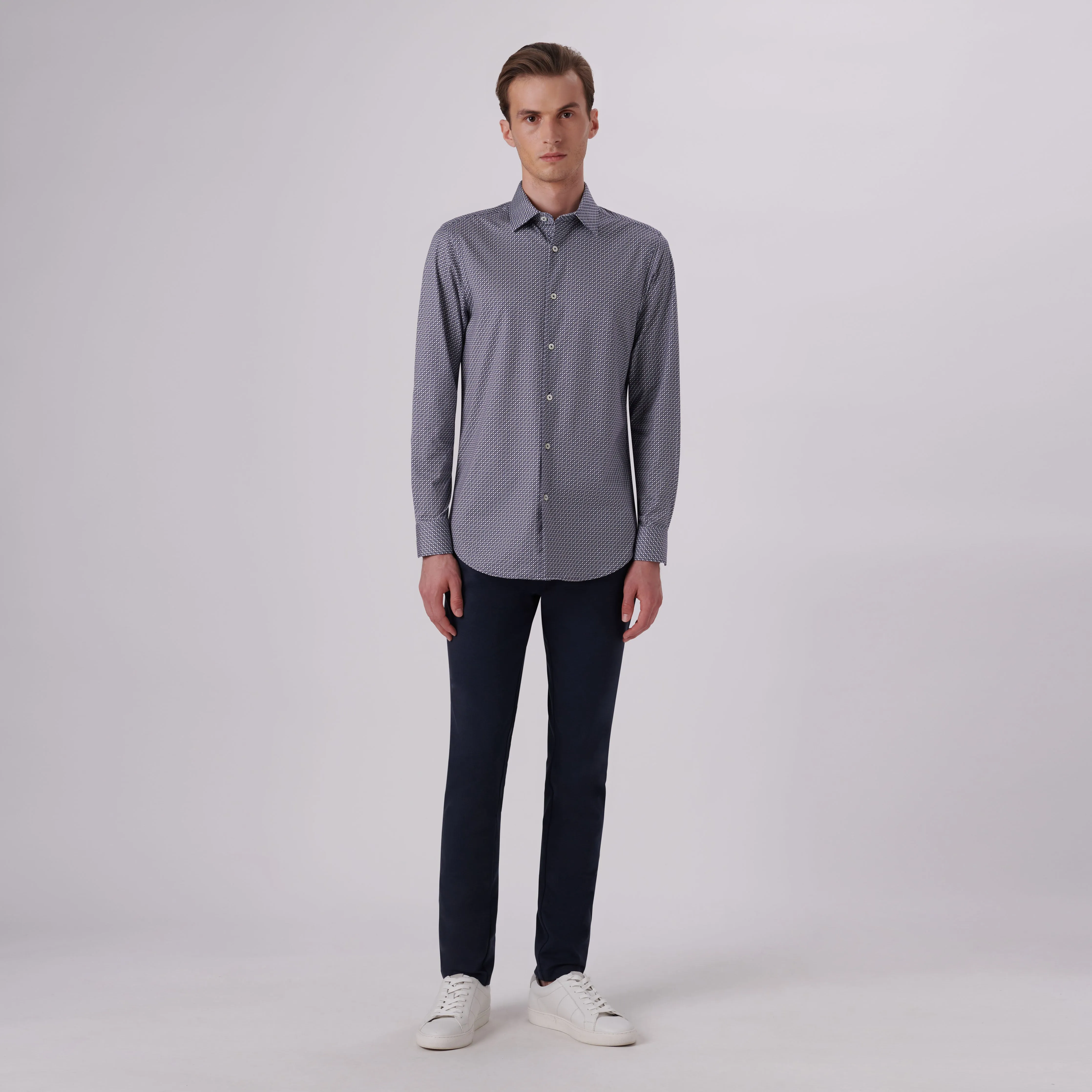 James Geometric Print OoohCotton Shirt sold by Bugatchi product image thumbnail 5