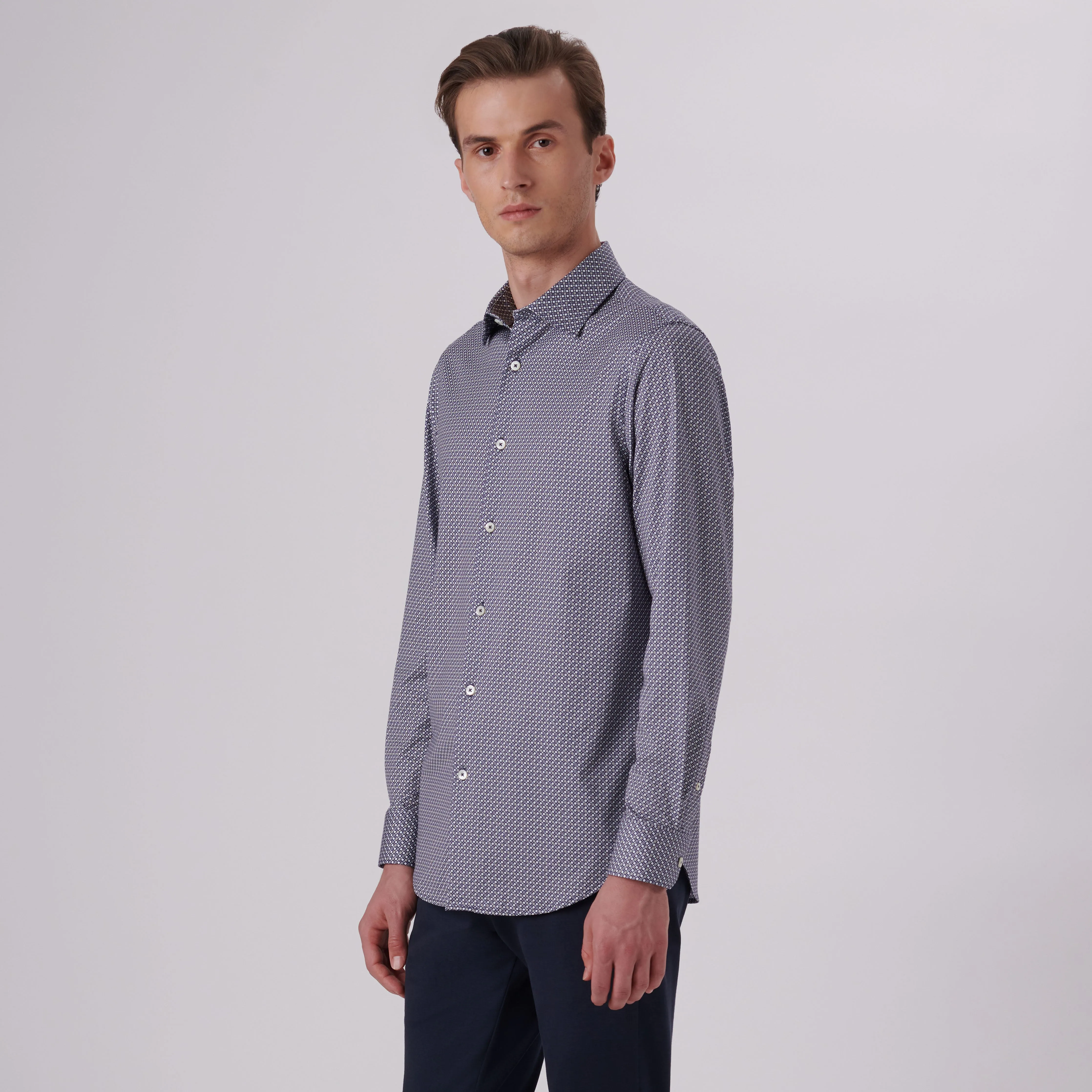 James Geometric Print OoohCotton Shirt sold by Bugatchi product image thumbnail 3