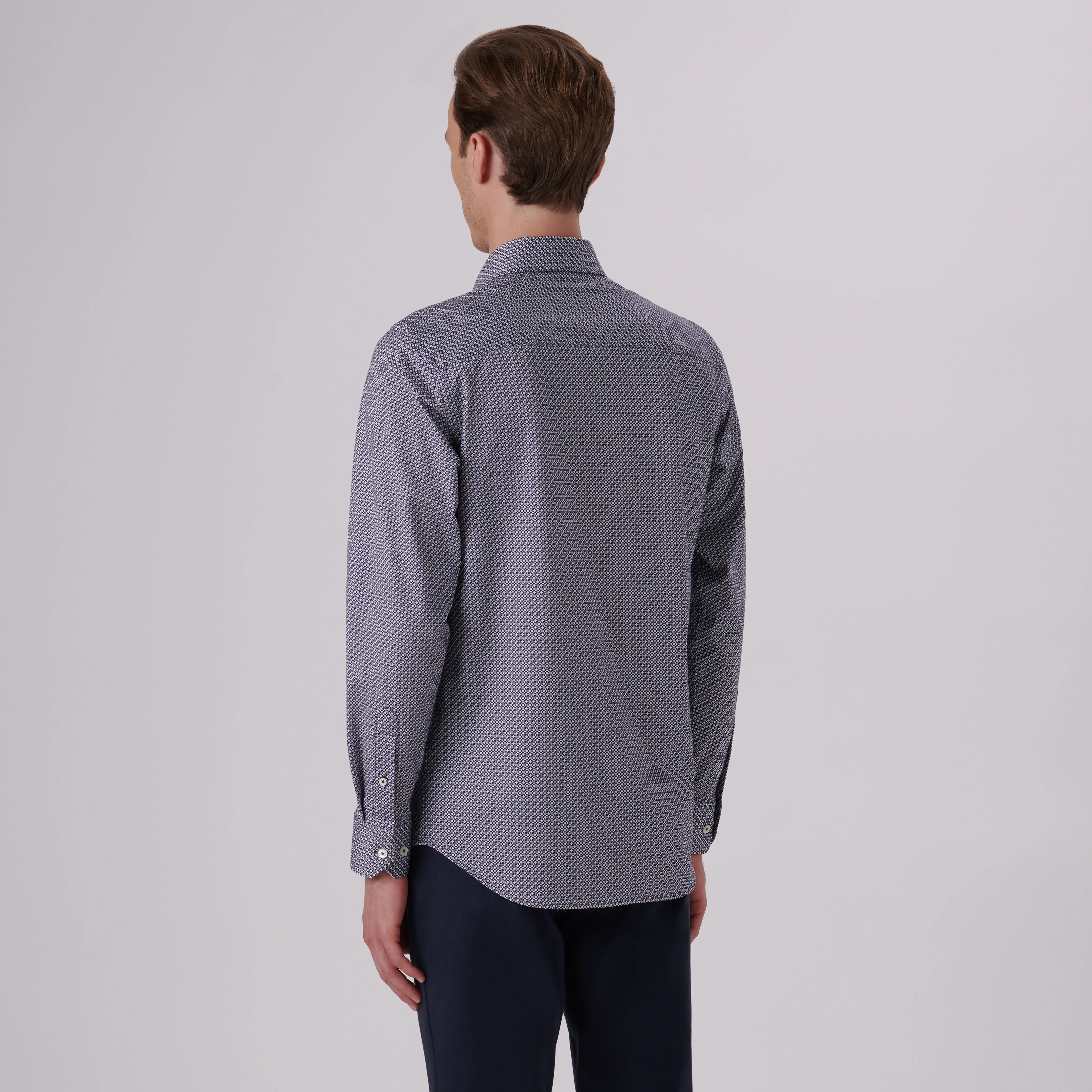 James Geometric Print OoohCotton Shirt sold by Bugatchi product image thumbnail 4