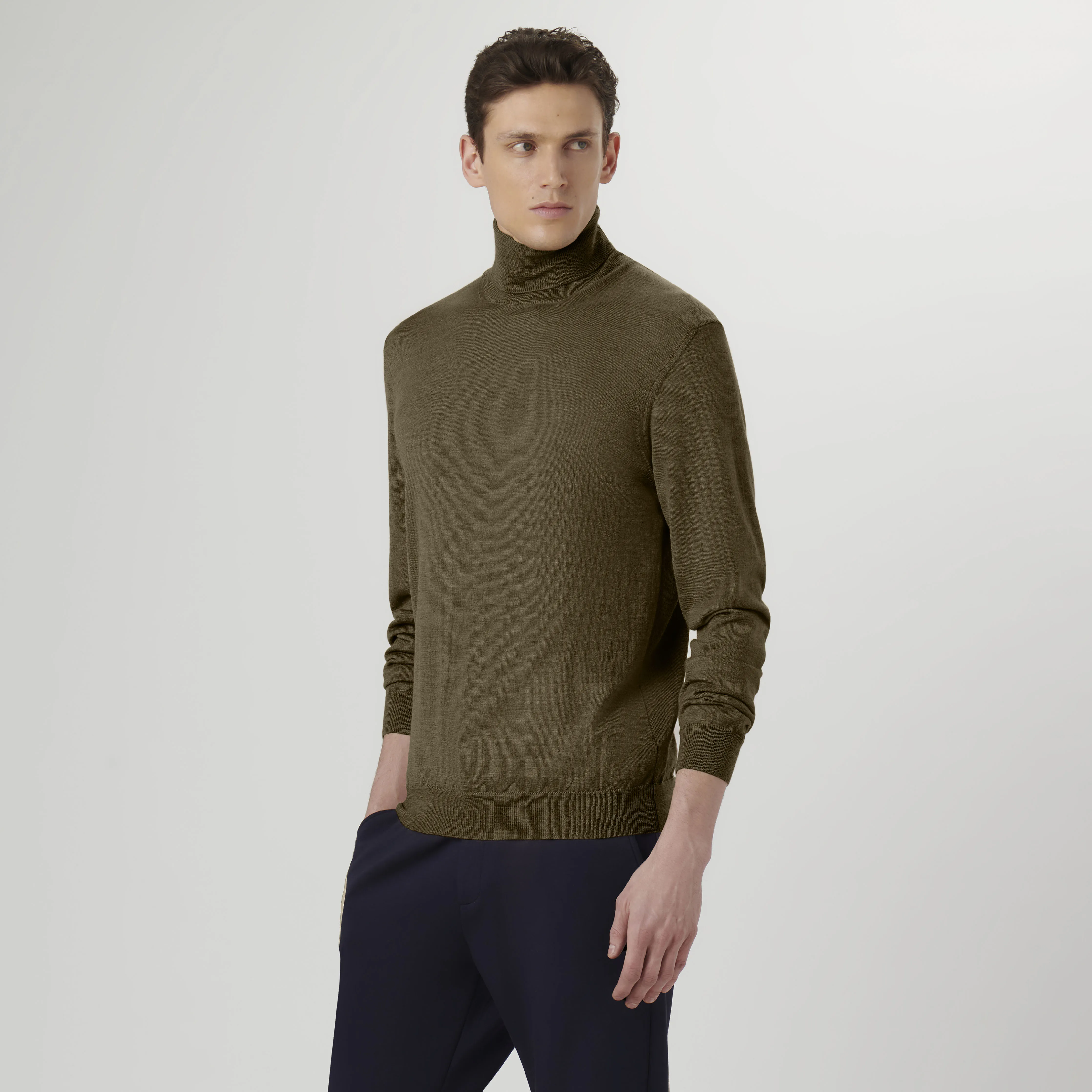Super Merino Solid Turtleneck Sweater sold by Bugatchi product image thumbnail 3