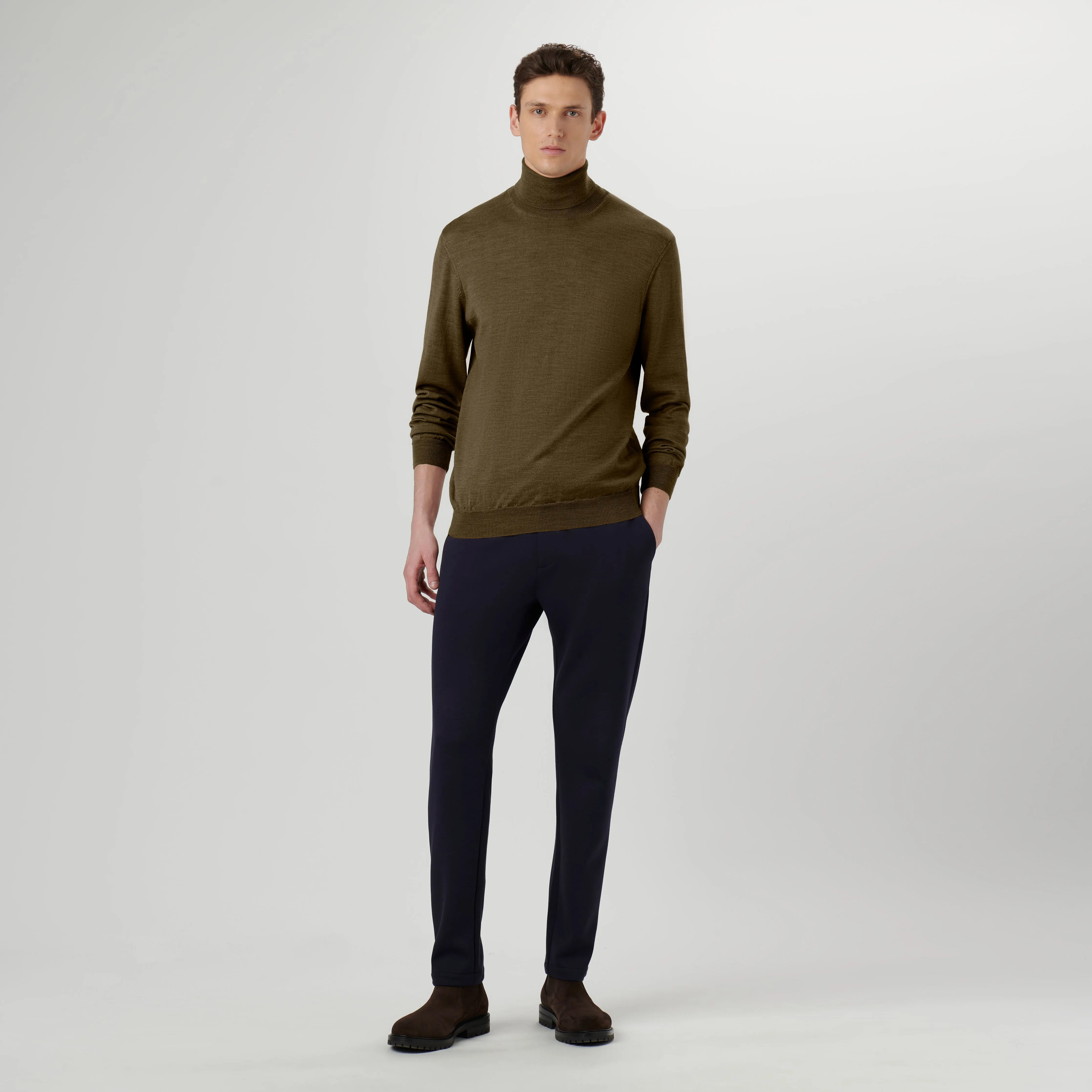 Super Merino Solid Turtleneck Sweater sold by Bugatchi product image thumbnail 5