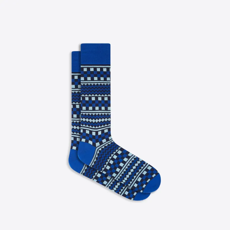 Checks and Stripes Mid-Calf Socks sold by Bugatchi