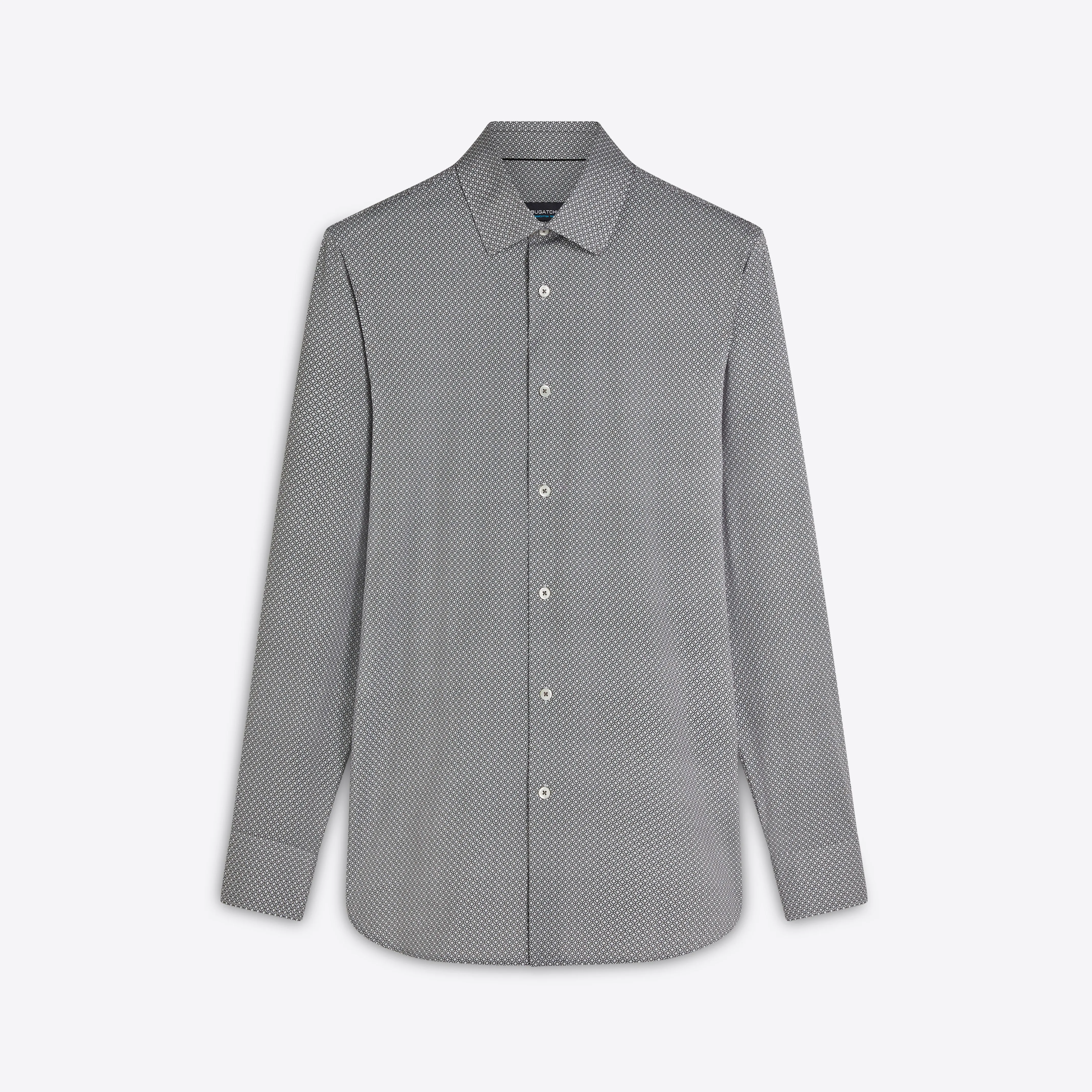 JAMES Diamond Check OoohCotton Shirt sold by Bugatchi