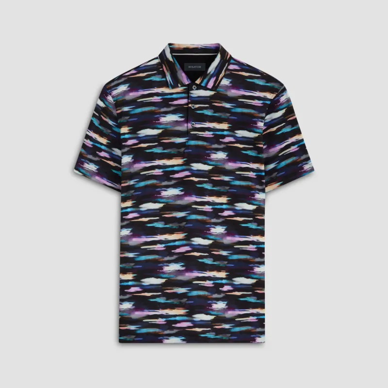 Hendrix Abstract Print Polo Shirt sold by Bugatchi