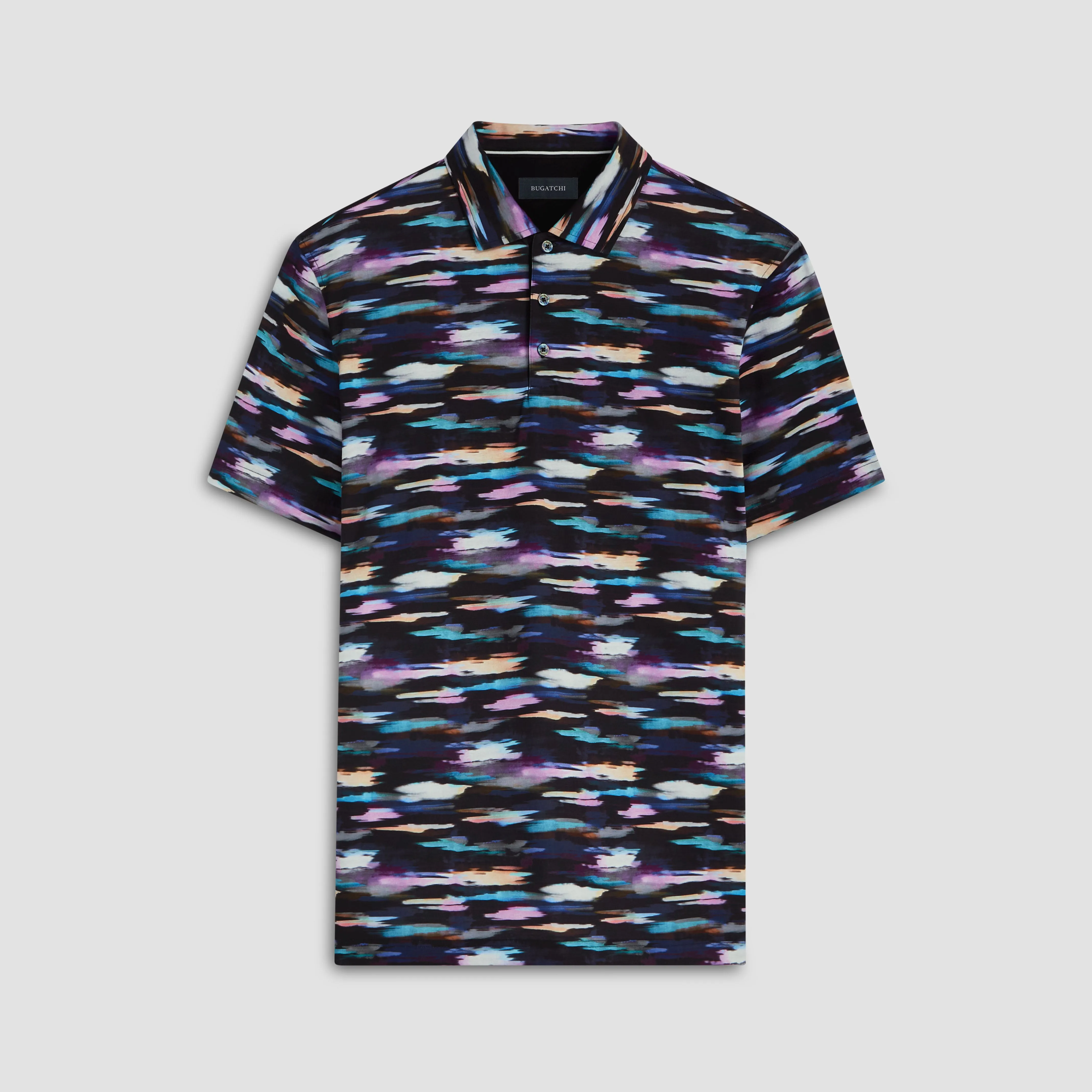 Hendrix Abstract Print Polo Shirt sold by Bugatchi