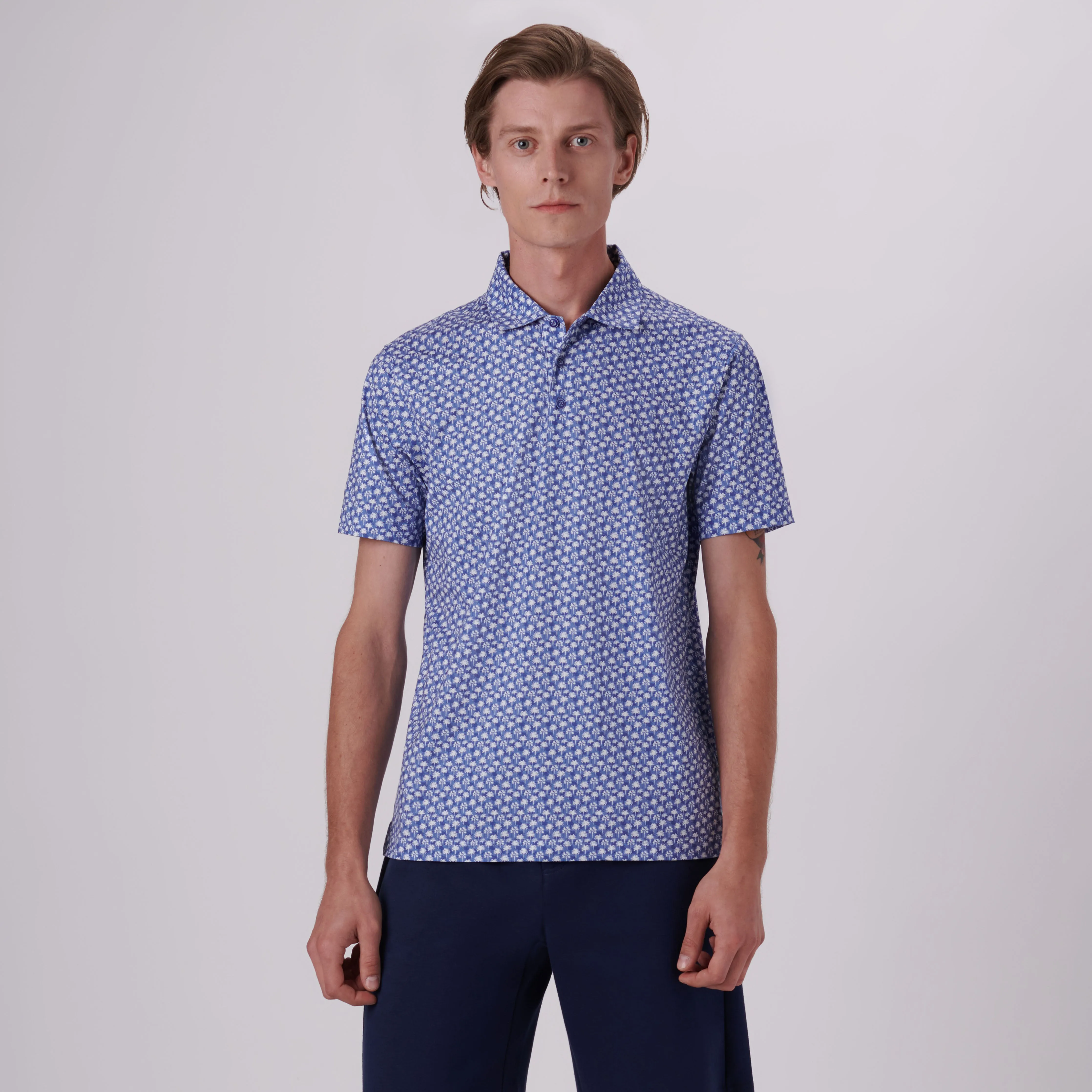Victor Palm Trees Print OoohCotton Polo sold by Bugatchi product image thumbnail 2