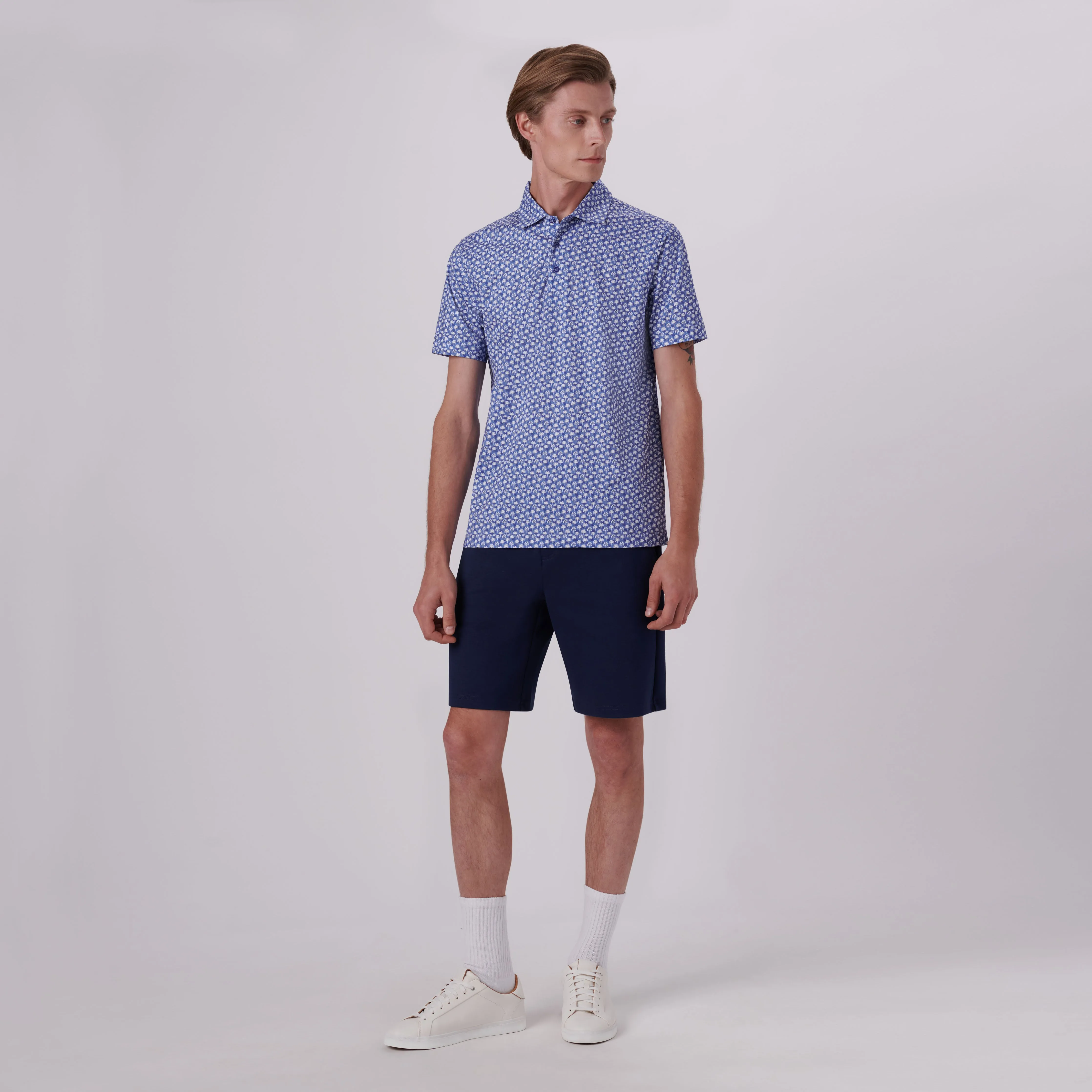 Victor Palm Trees Print OoohCotton Polo sold by Bugatchi product image thumbnail 5