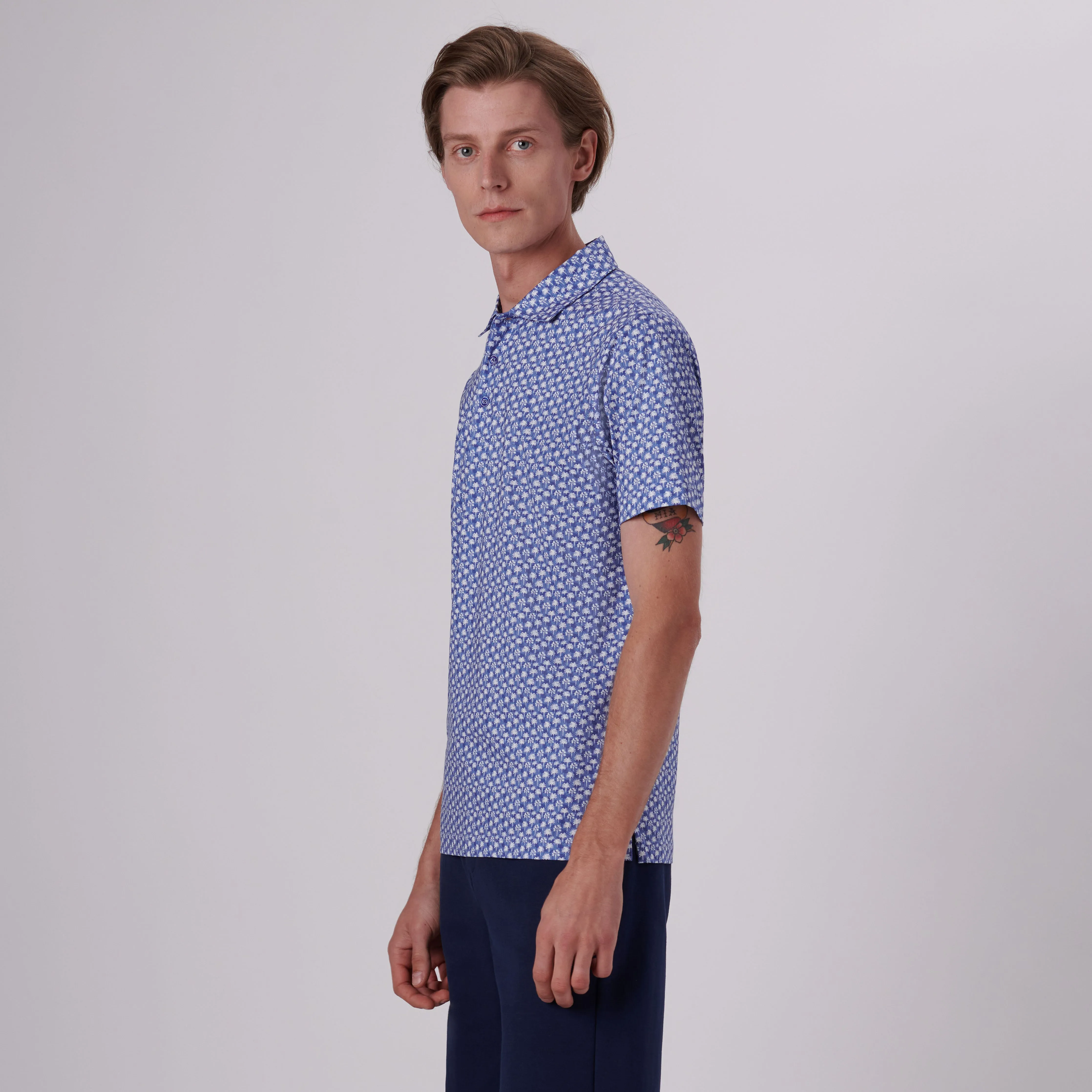 Victor Palm Trees Print OoohCotton Polo sold by Bugatchi product image thumbnail 3