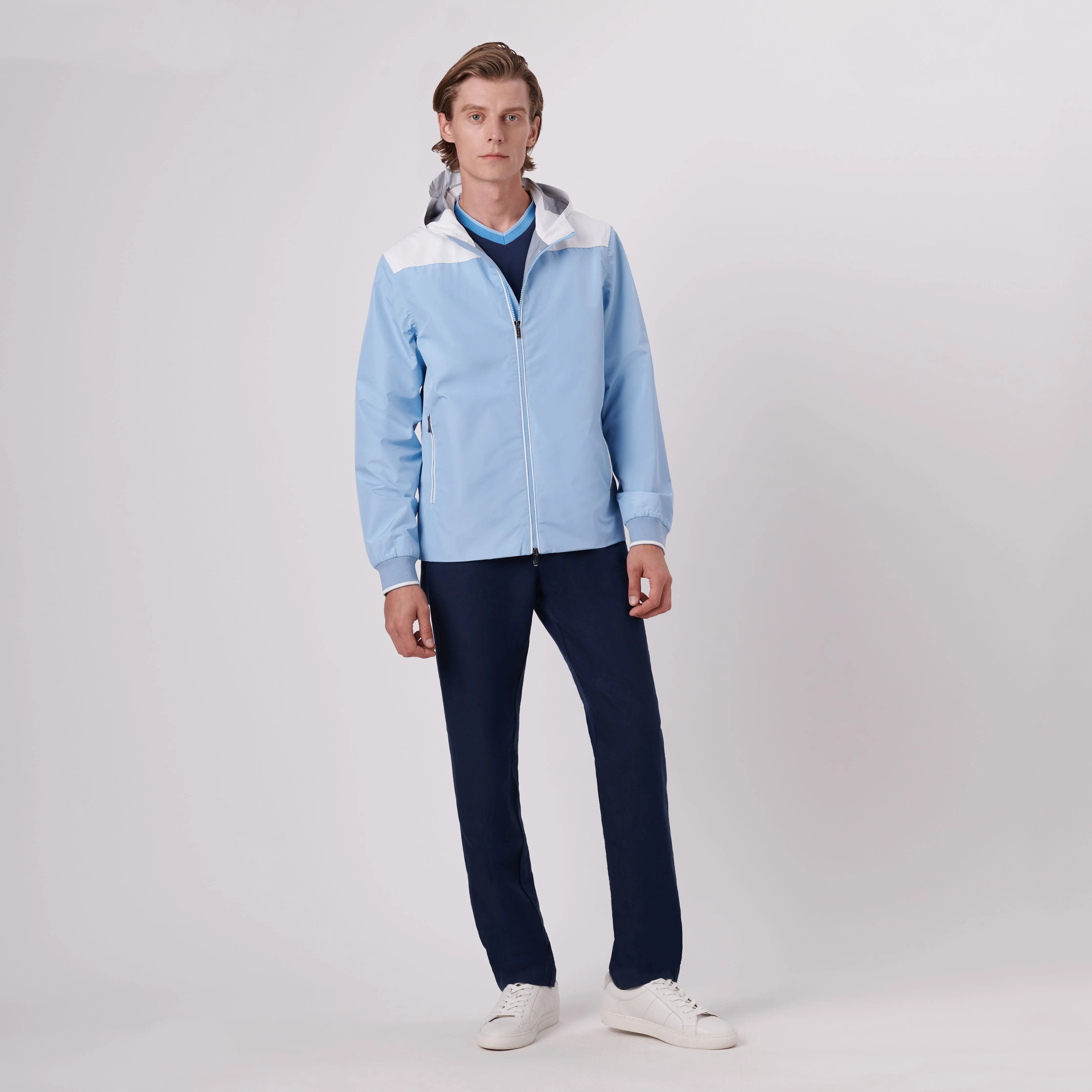 Two-Tone Nylon Windbreaker sold by Bugatchi product image thumbnail 5