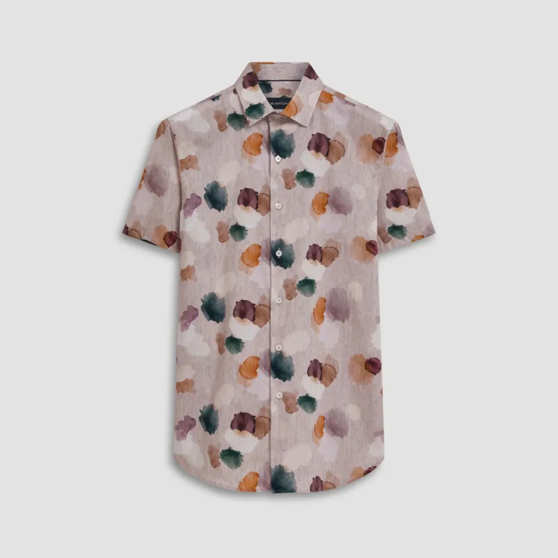 Orson Abstract Print Short Sleeve Shirt sold by Bugatchi
