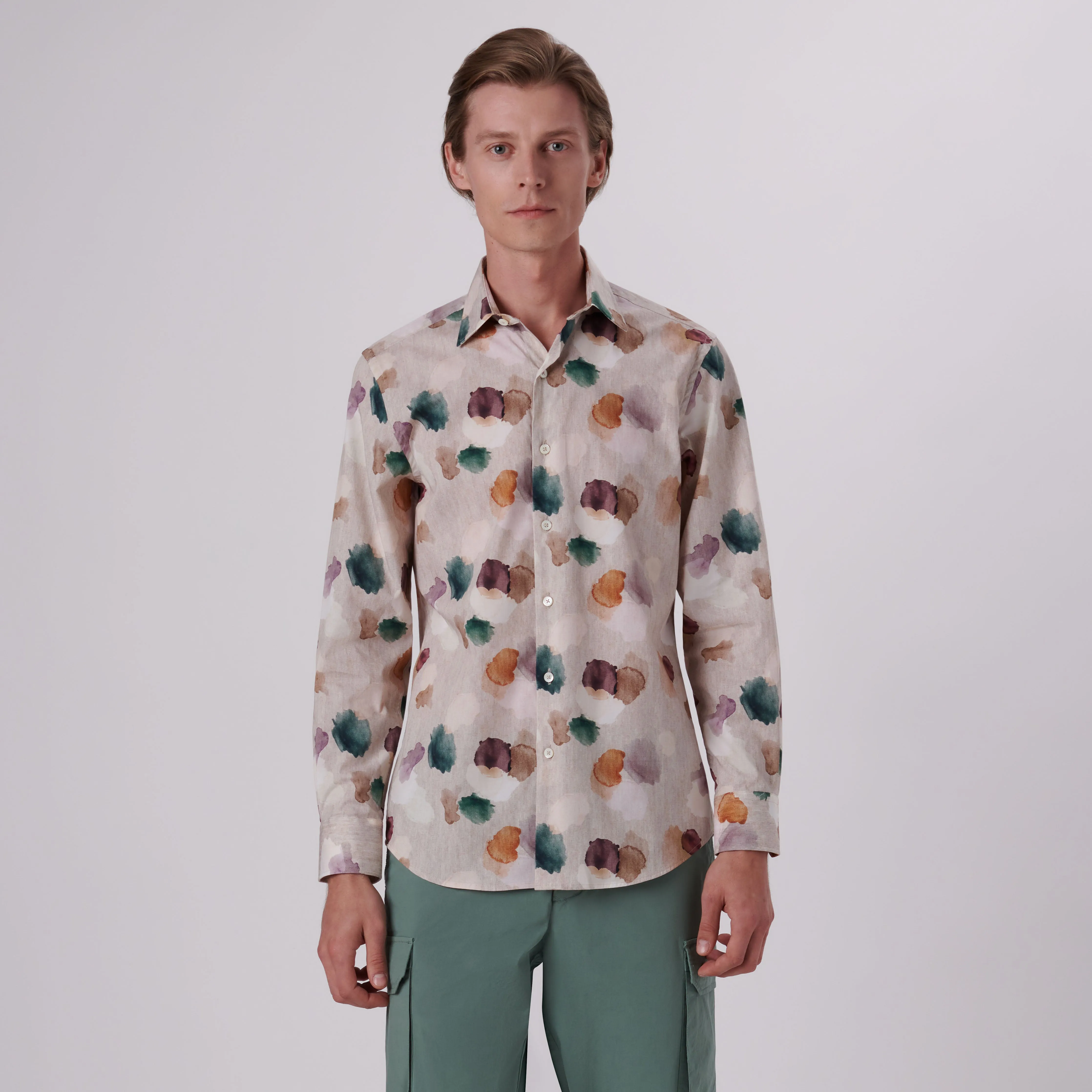 Orson Abstract Print Short Sleeve Shirt sold by Bugatchi product image thumbnail 2