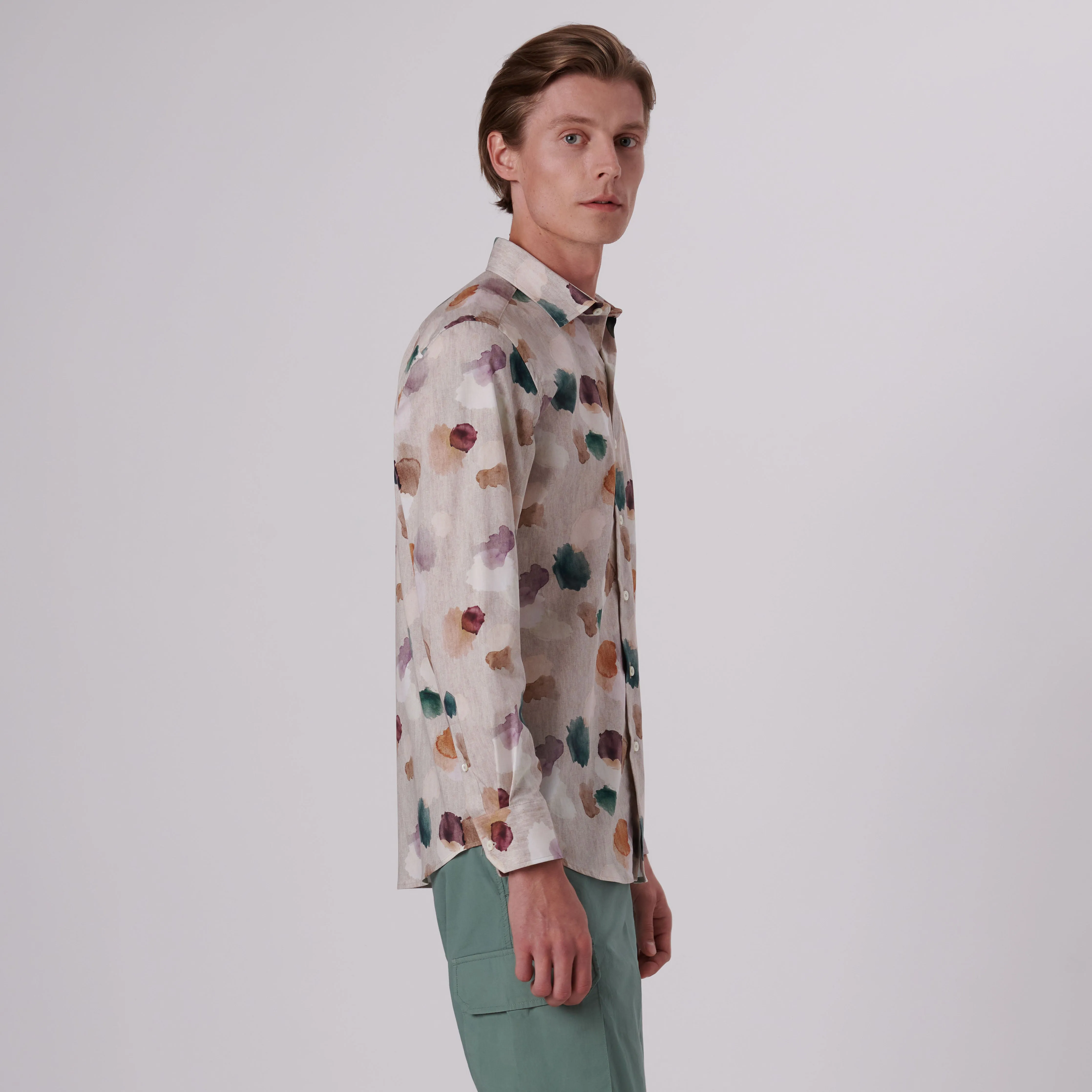 Orson Abstract Print Short Sleeve Shirt sold by Bugatchi product image thumbnail 3