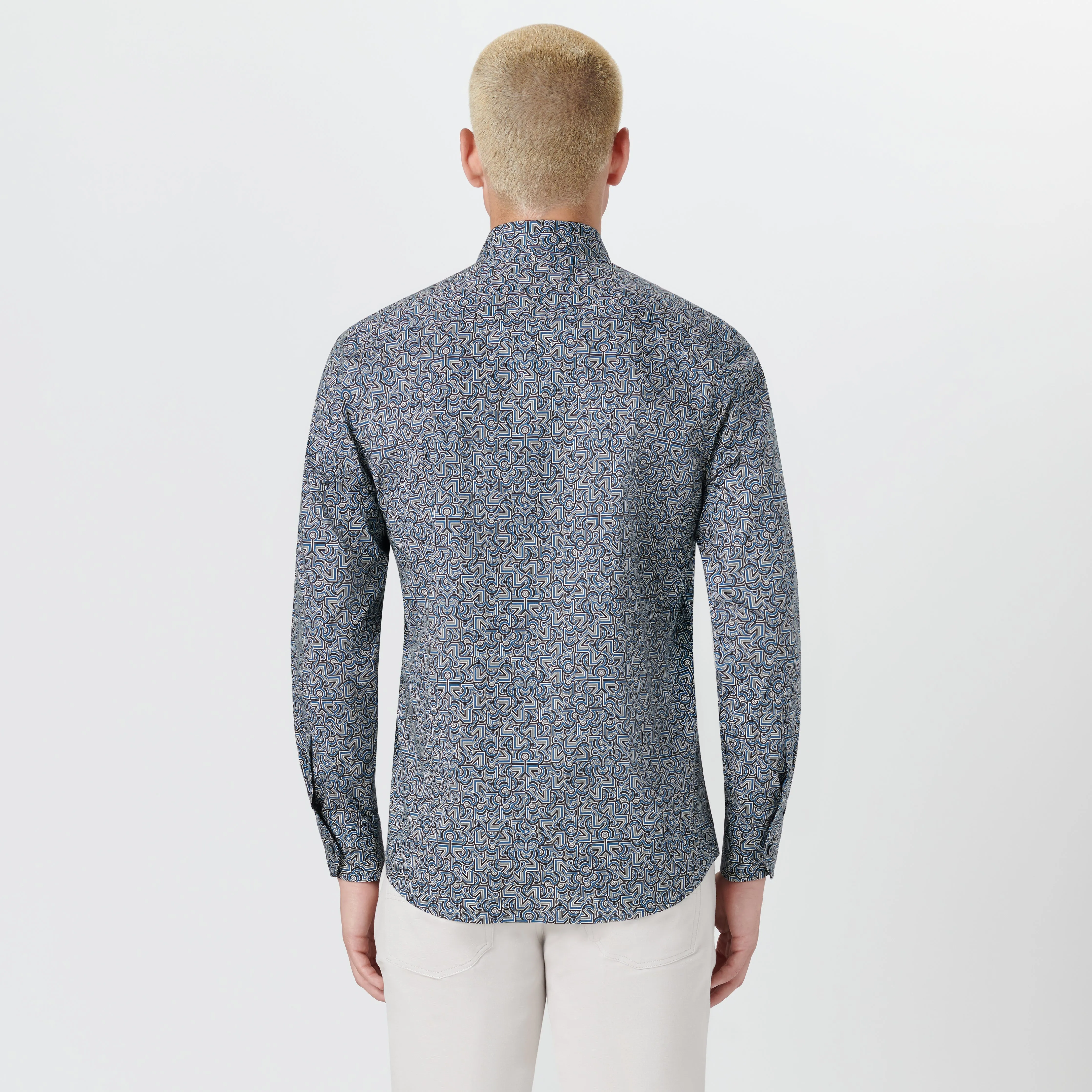JULIAN Abstract Print Shirt sold by Bugatchi product image thumbnail 4