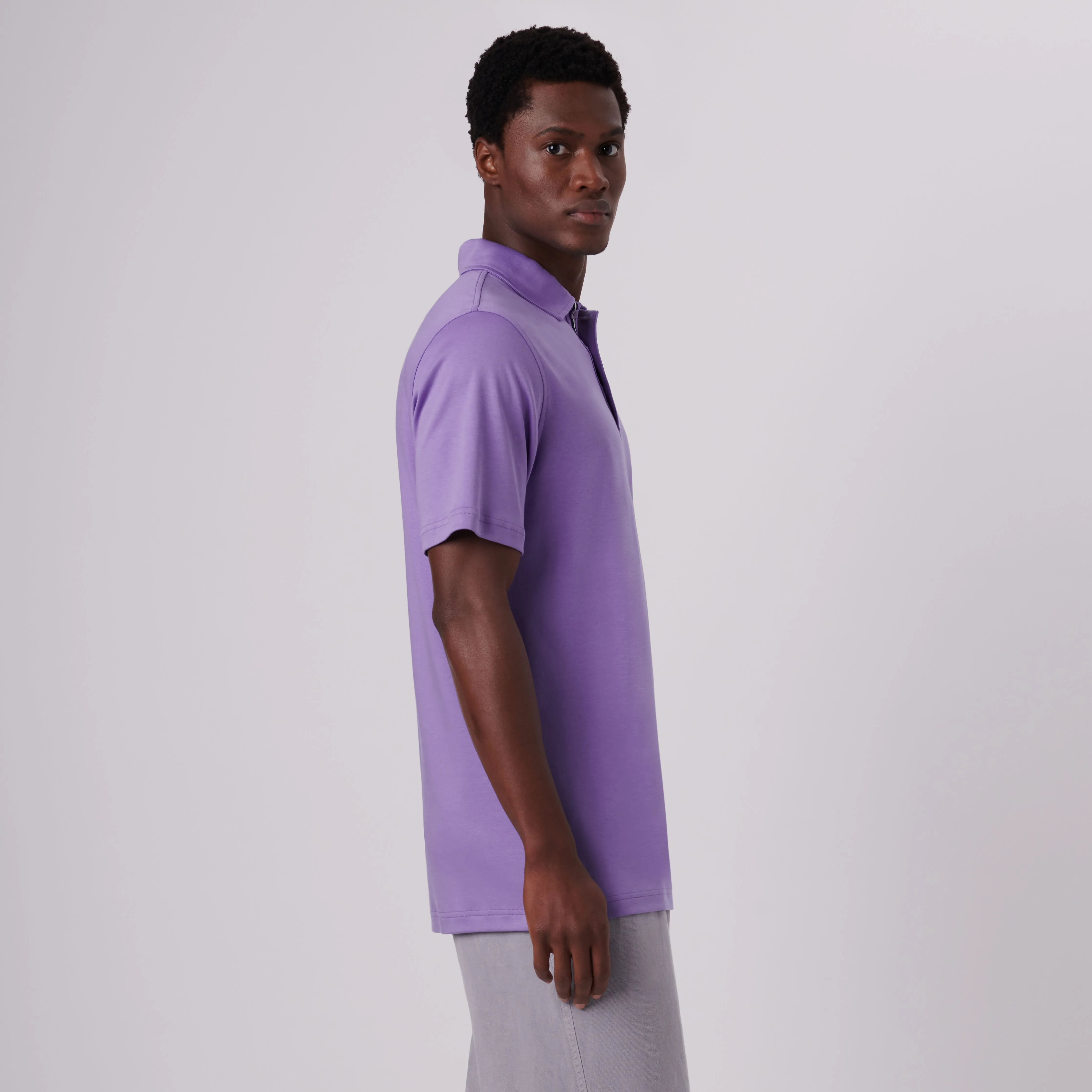 Hendrix Solid Polo Shirt sold by Bugatchi product image thumbnail 3