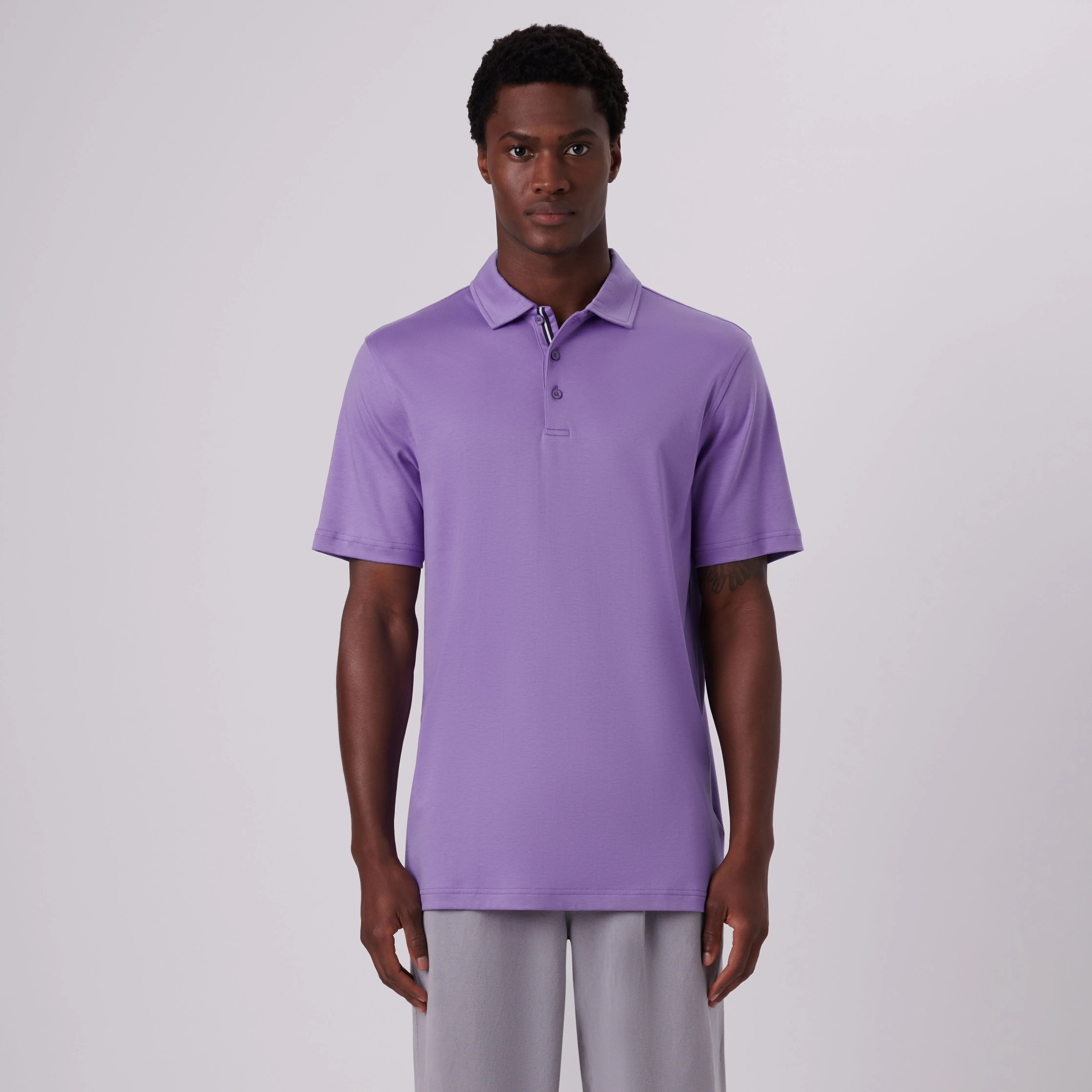 Hendrix Solid Polo Shirt sold by Bugatchi product image thumbnail 2