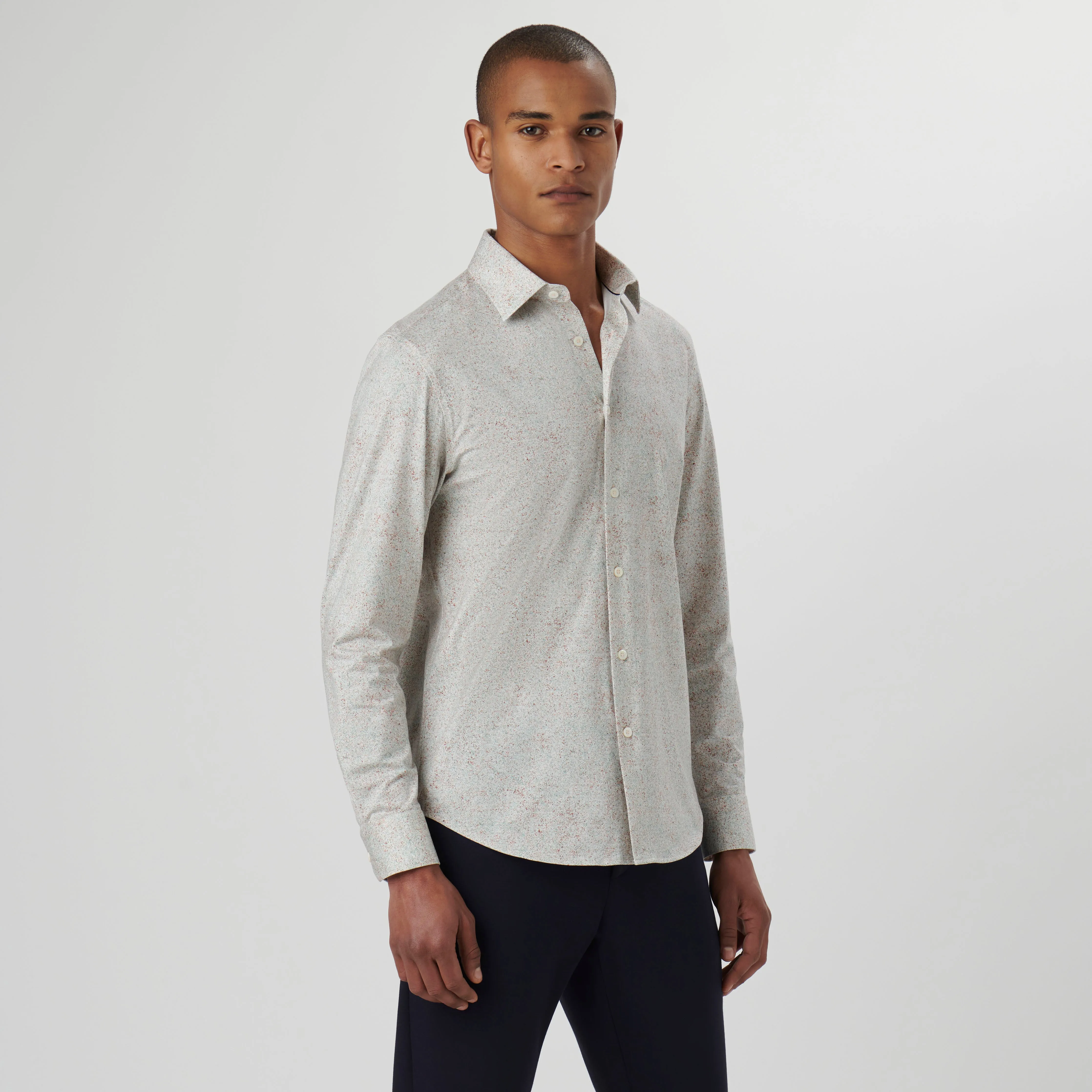 James Marbled OoohCotton Shirt sold by Bugatchi product image thumbnail 3