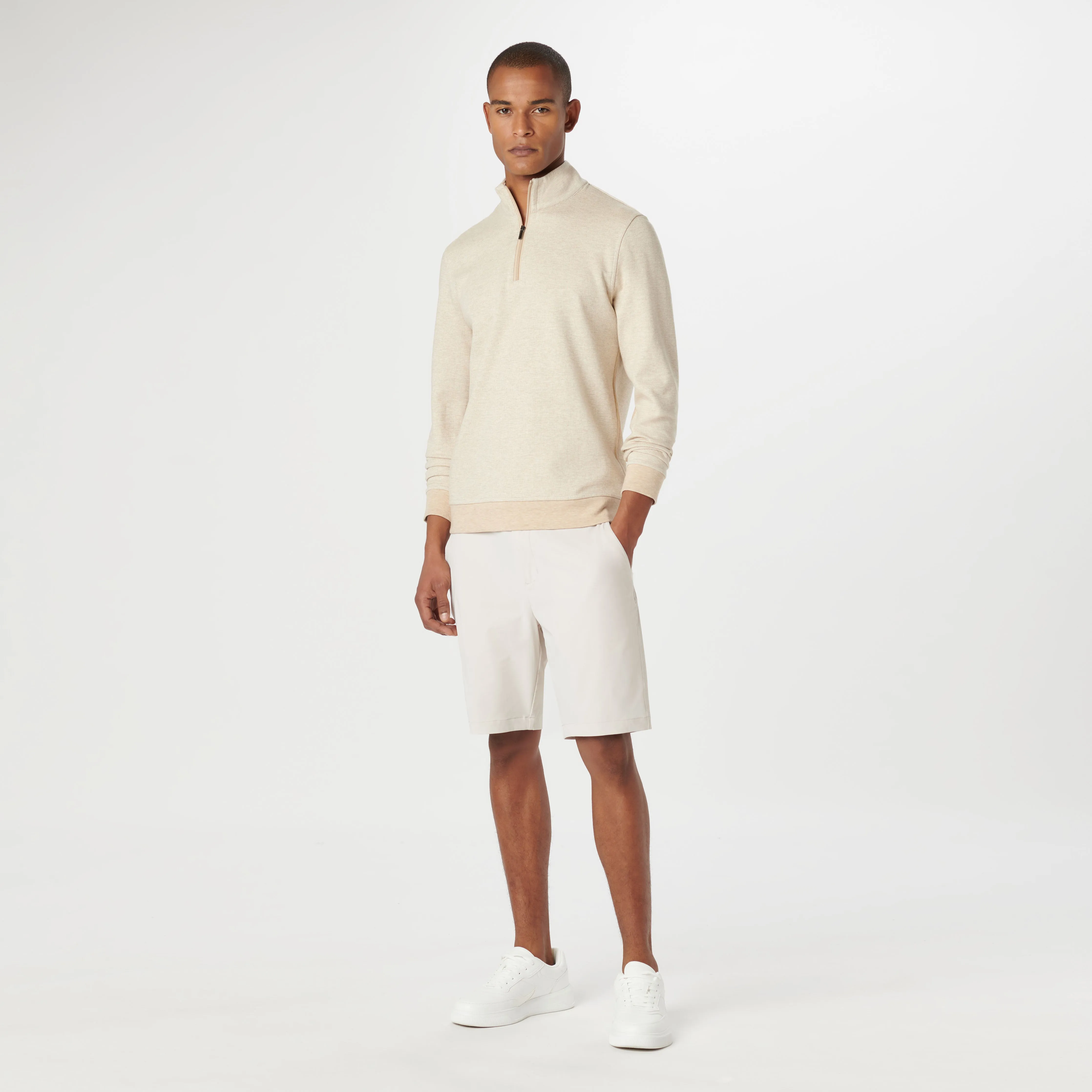 Hound's Tooth Quarter Zip Pullover sold by Bugatchi product image thumbnail 5
