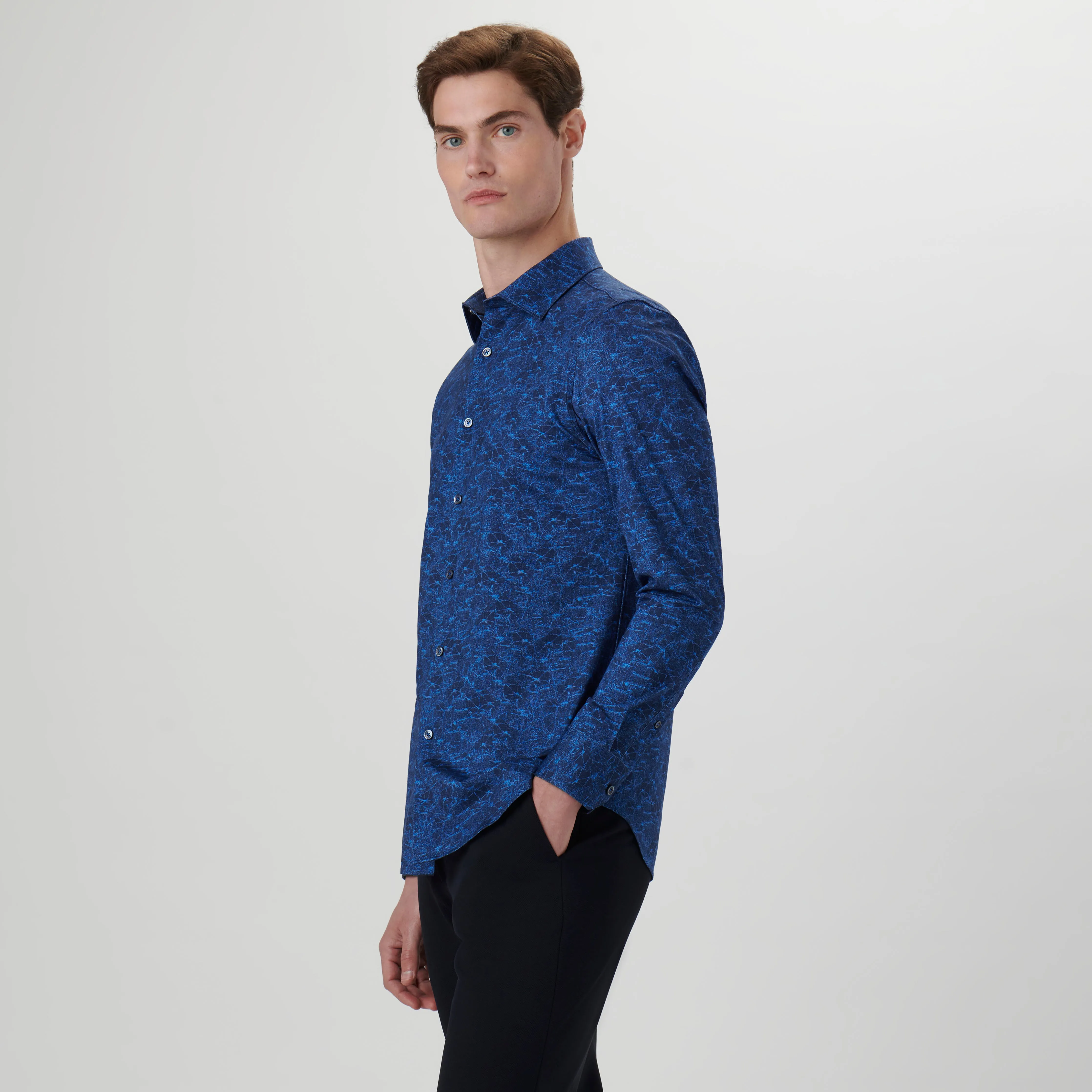 James Marbled OoohCotton Shirt sold by Bugatchi product image thumbnail 3