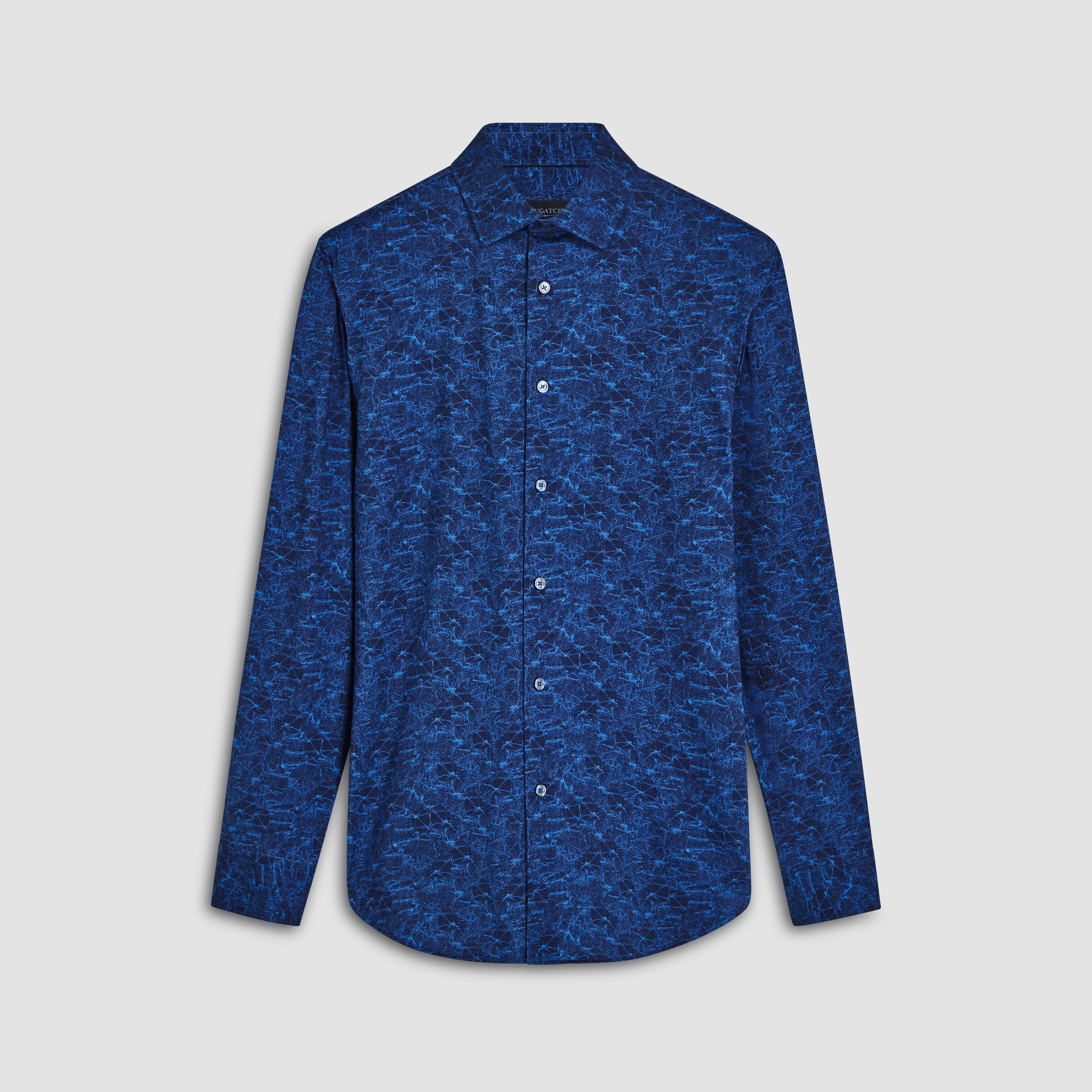 James Marbled OoohCotton Shirt sold by Bugatchi