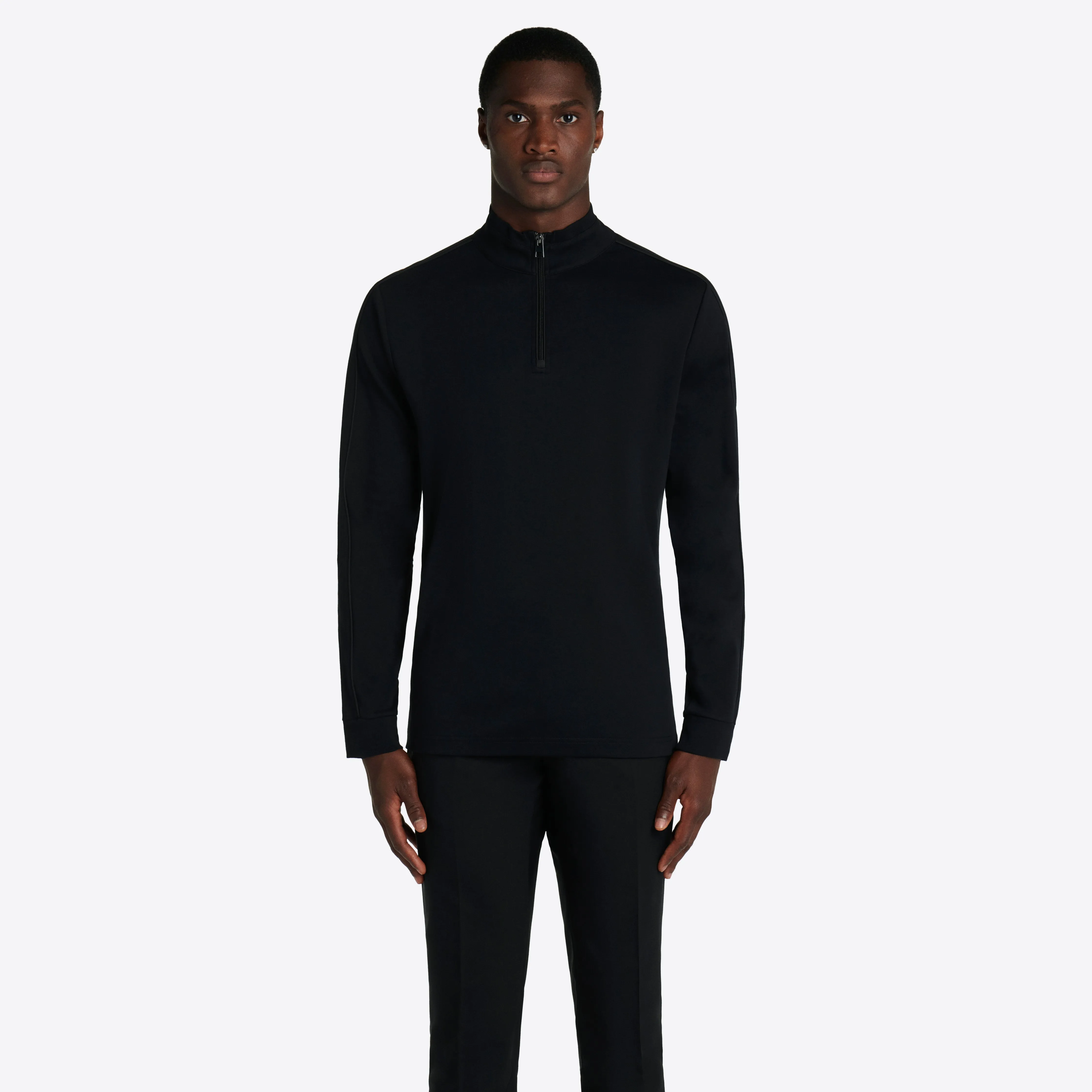 Solid Quarter Zip Mock Neck Pullover sold by Bugatchi product image thumbnail 2