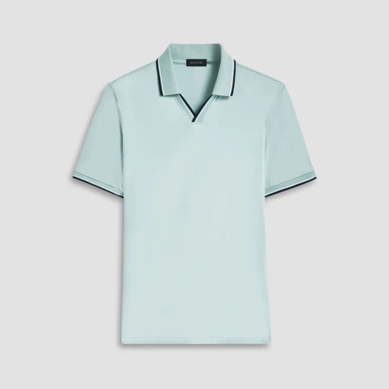 Solid Johnny Collar Polo sold by Bugatchi