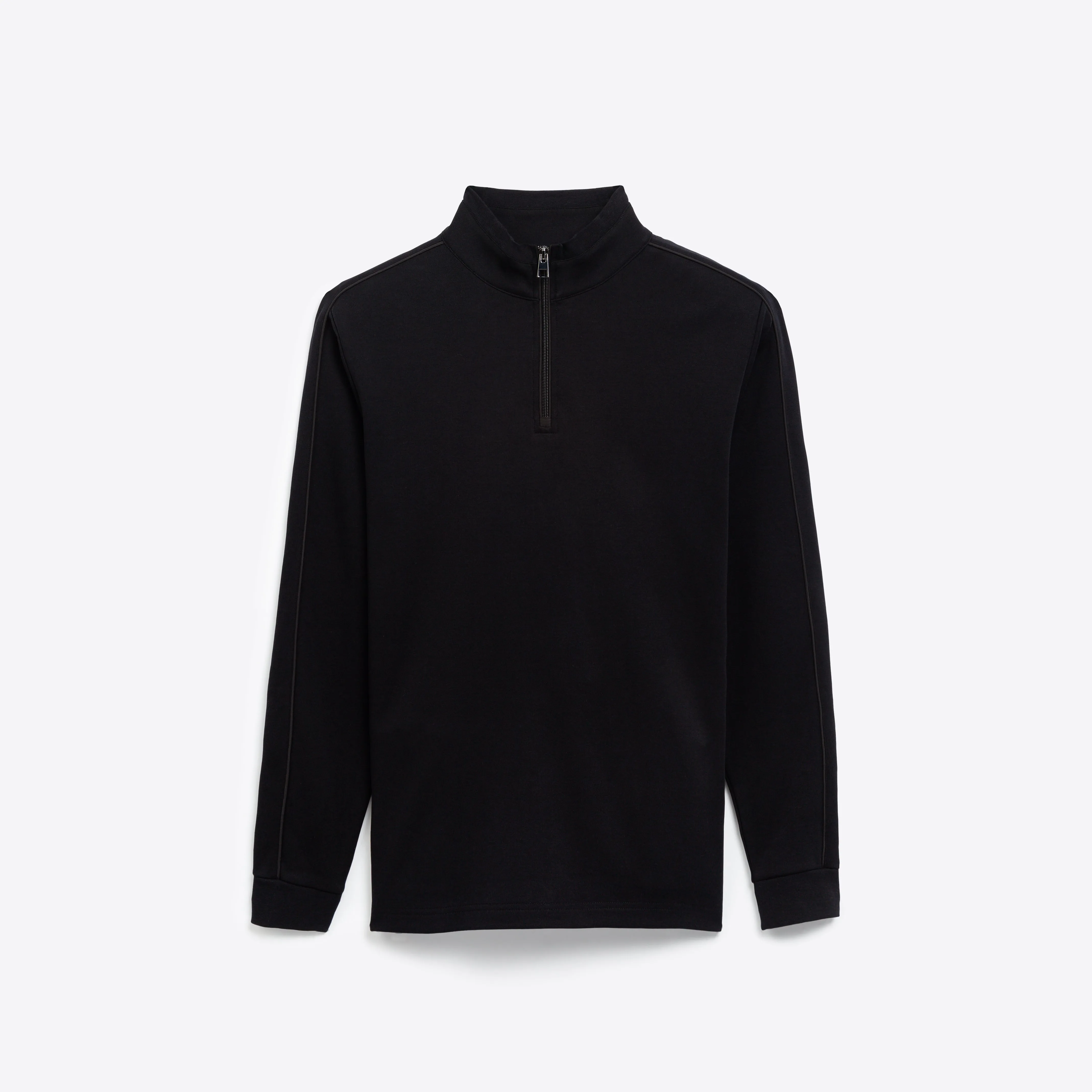 Solid Quarter Zip Mock Neck Pullover sold by Bugatchi