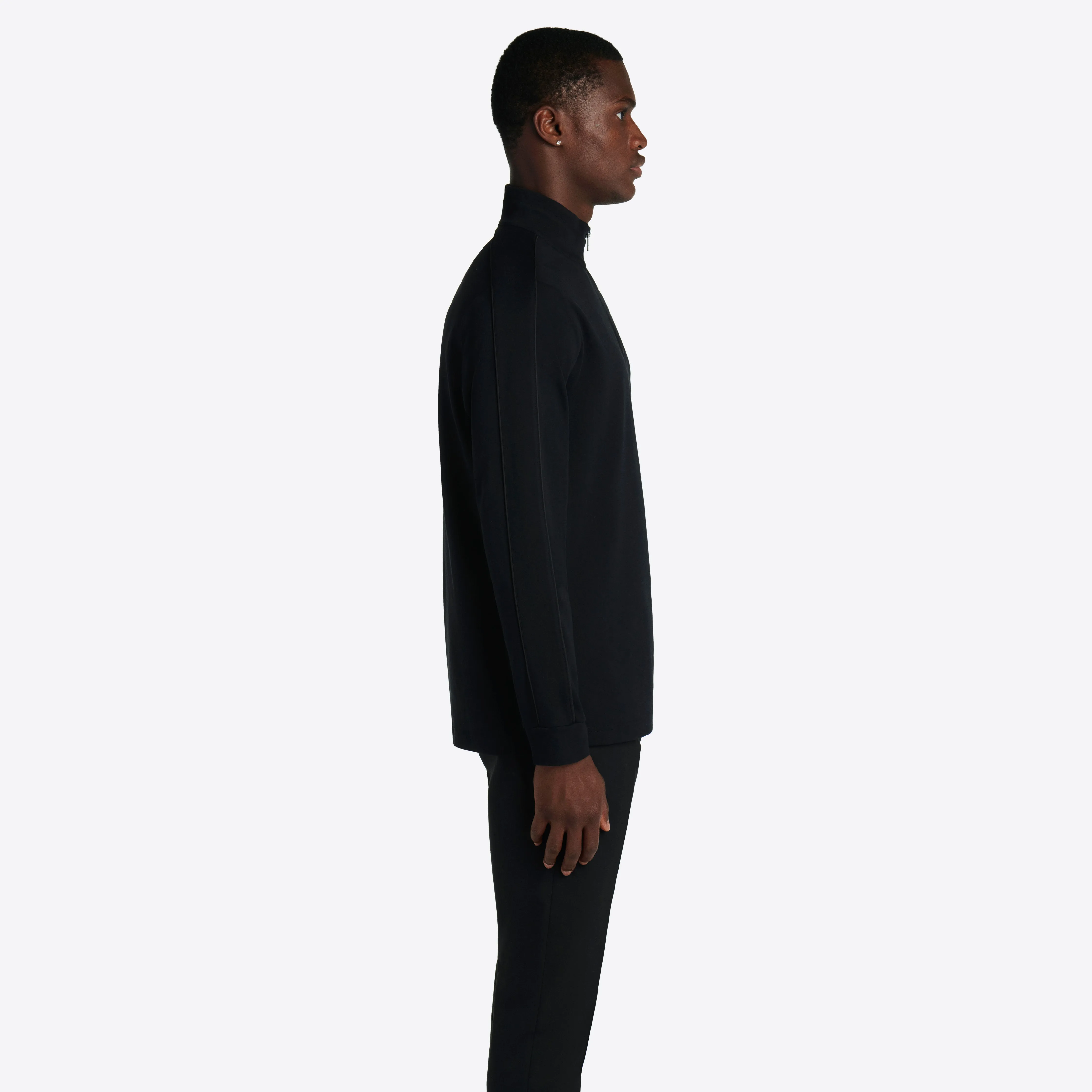 Solid Quarter Zip Mock Neck Pullover sold by Bugatchi product image thumbnail 4