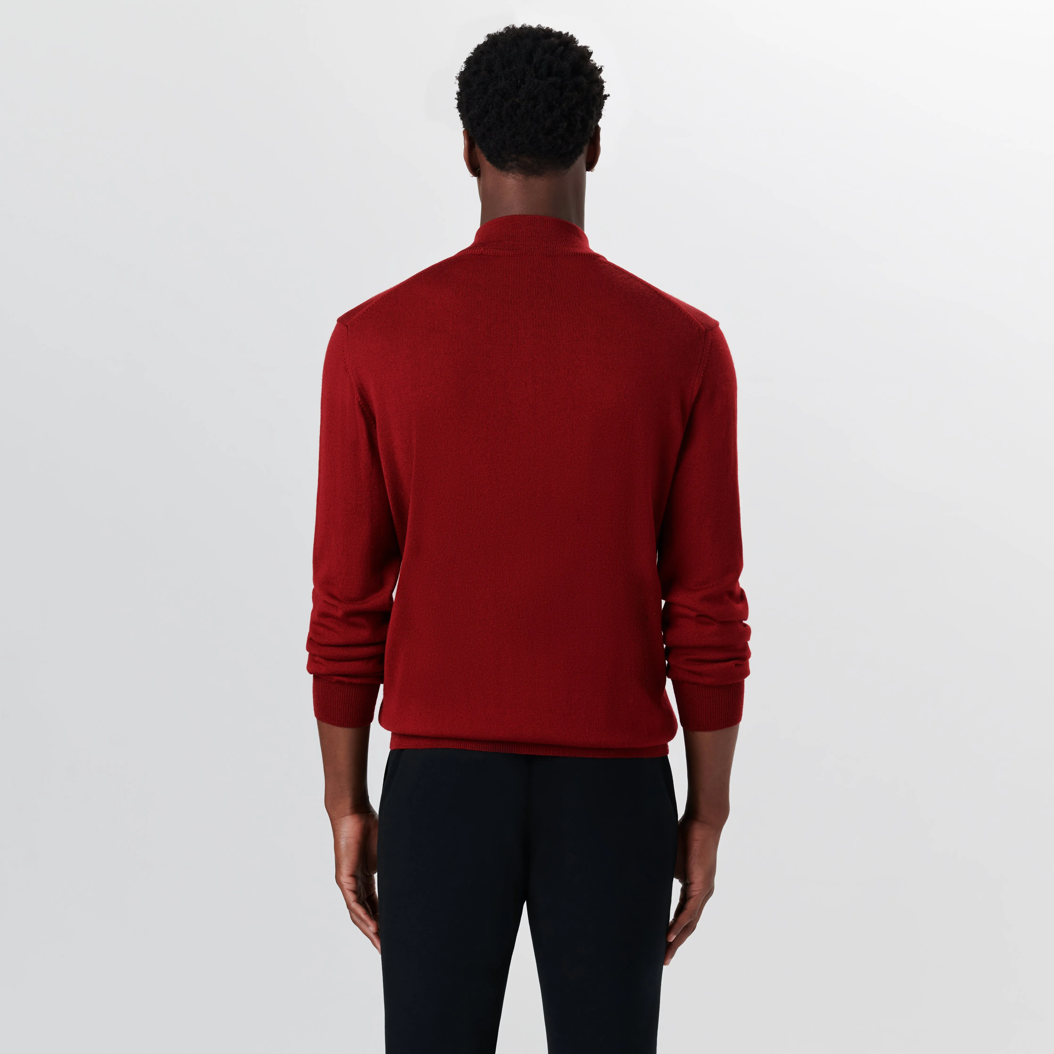 Super Merino Solid Quarter Zip Sweater sold by Bugatchi product image thumbnail 4