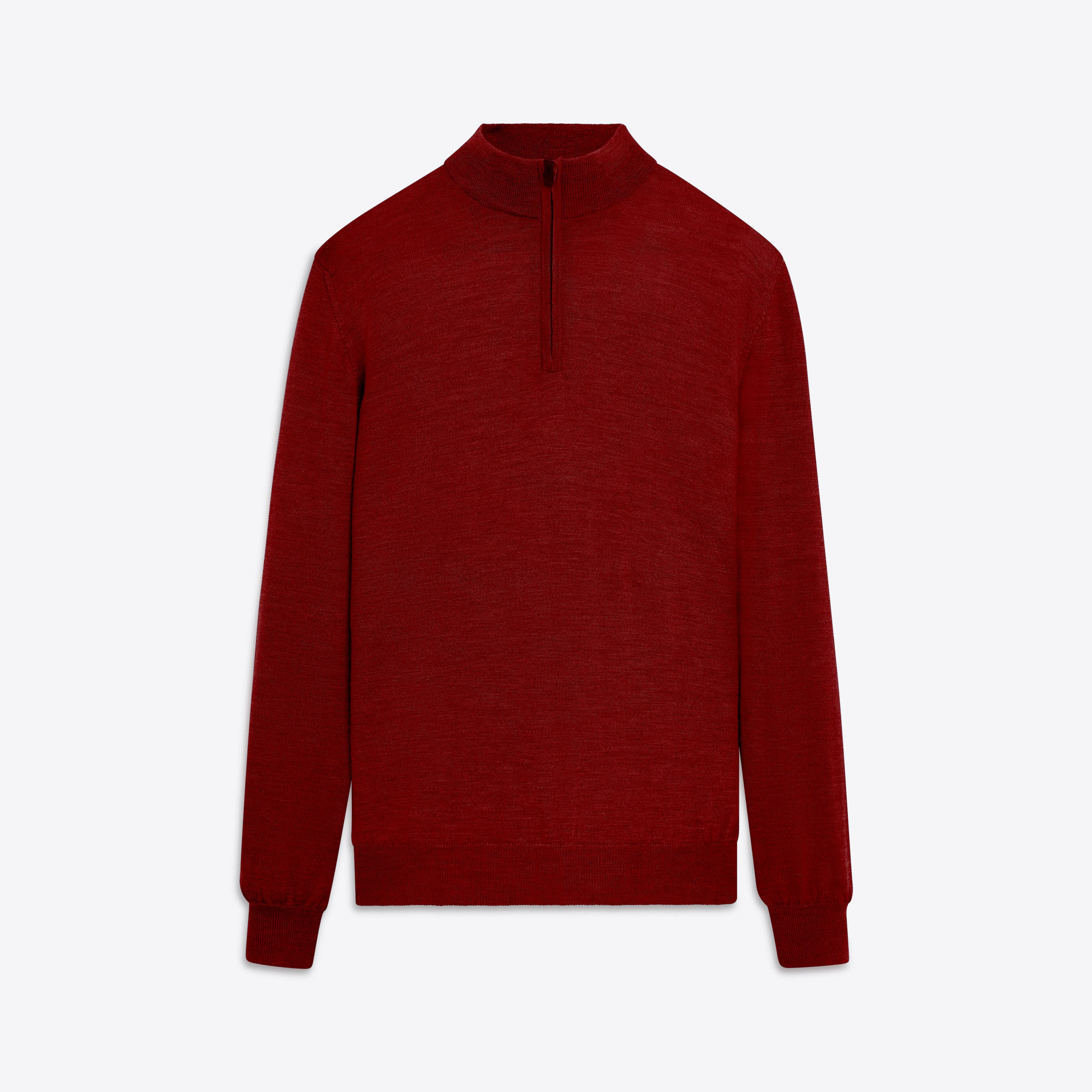 Super Merino Solid Quarter Zip Sweater sold by Bugatchi