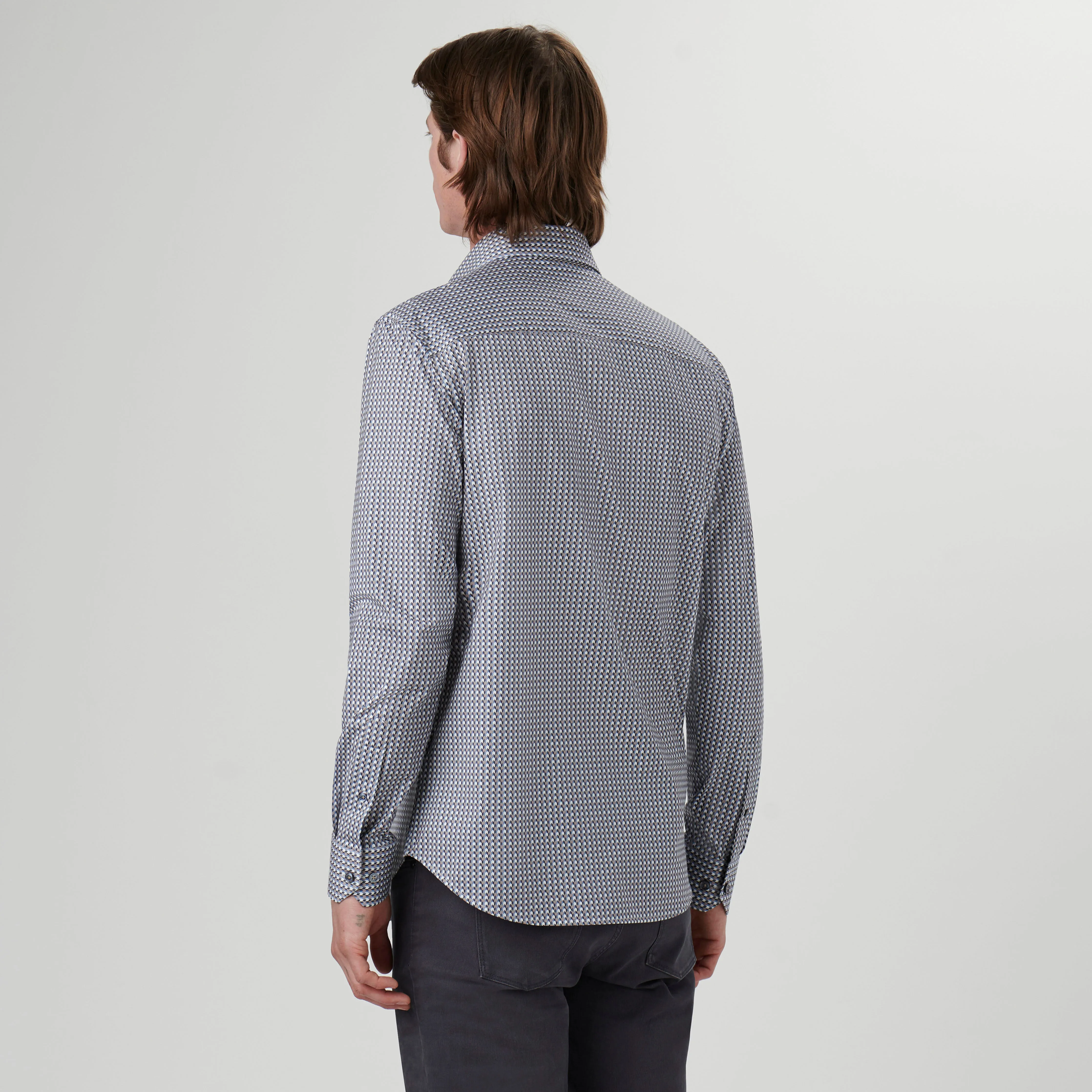 James Arrow Stripe OoohCotton Shirt sold by Bugatchi product image thumbnail 4